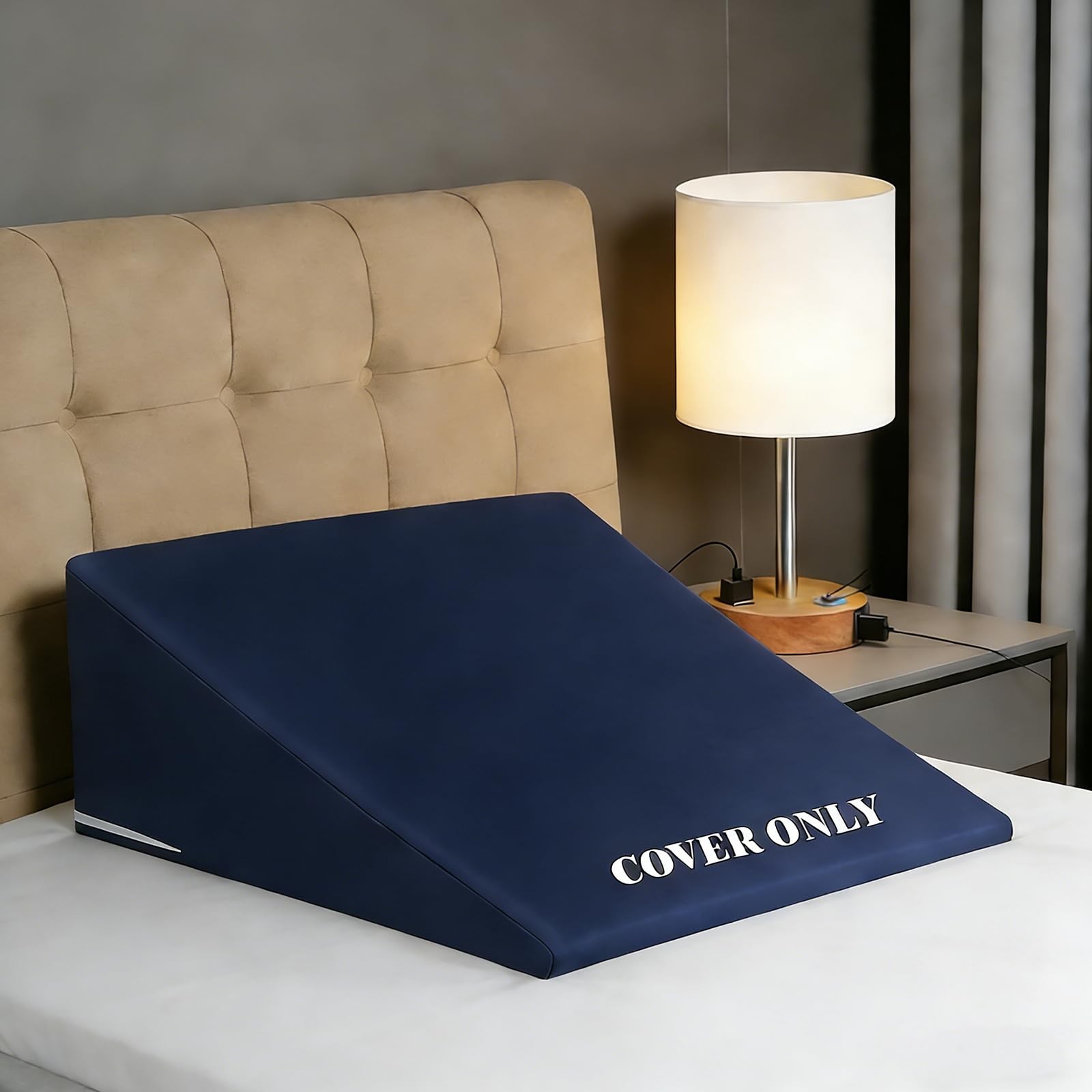 Wedge Pillow Case Cover for Style Protection, Thickened Satin Fabric Soft & S...