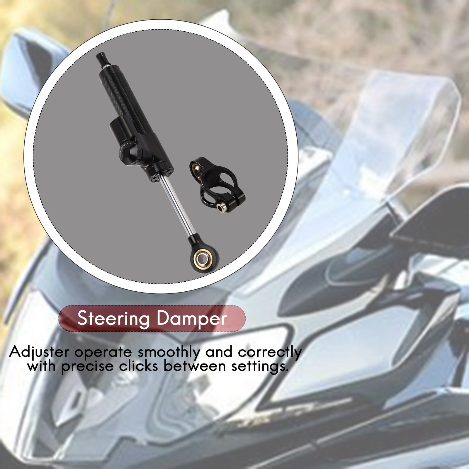 Universal Steering Damper Motorcycle Stabilizer Linear Reversed Control3137