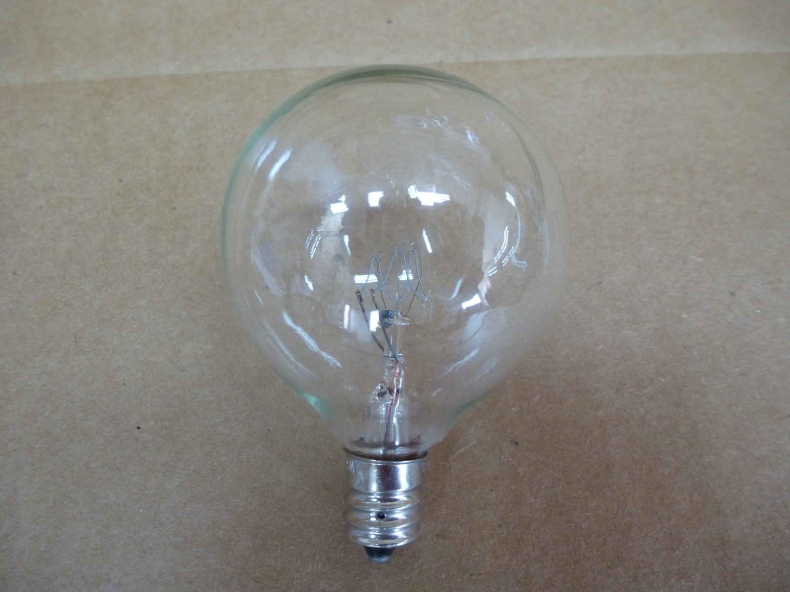 6 Pack 25 Watt G16.5 Clear Globe Candelabra Base Vanity Decorative Light Bulbs