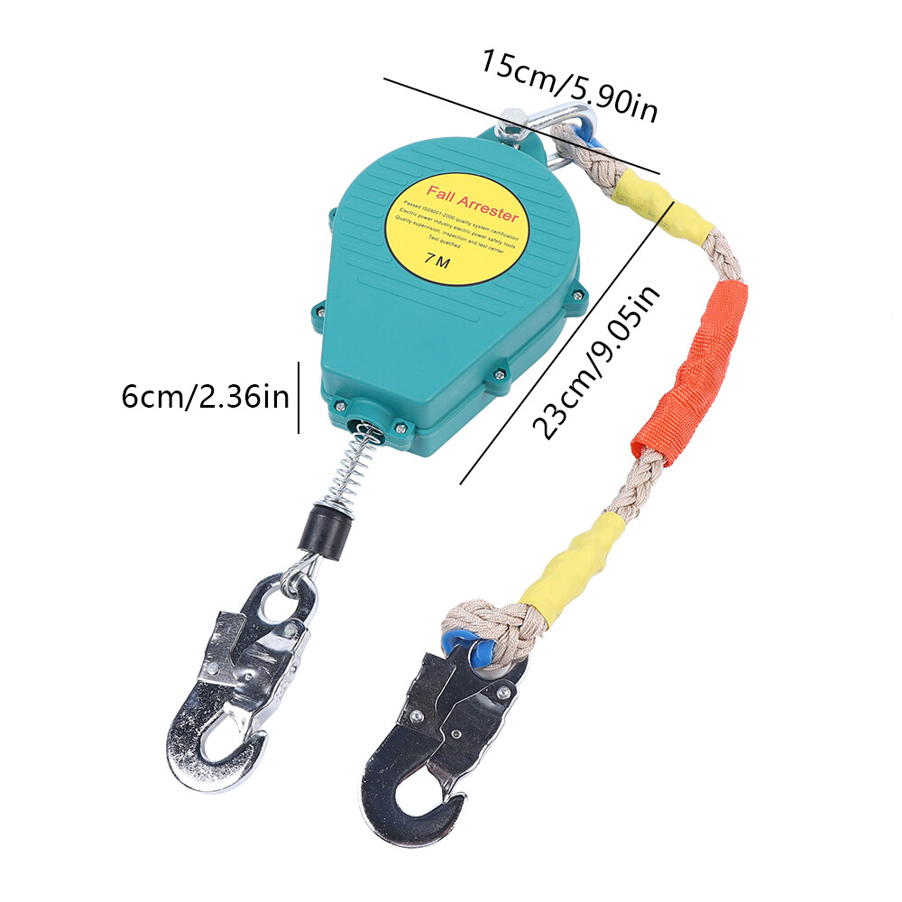23 ft Fall Arrester Fall Protection Fall Arrestor Tool Self Retracting Lifeline