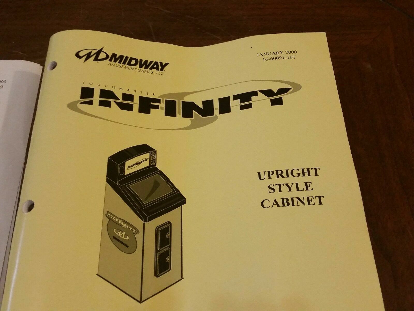 MIDWAY Touchmaster Infinity Operations Manual for Upright Style Cabinet