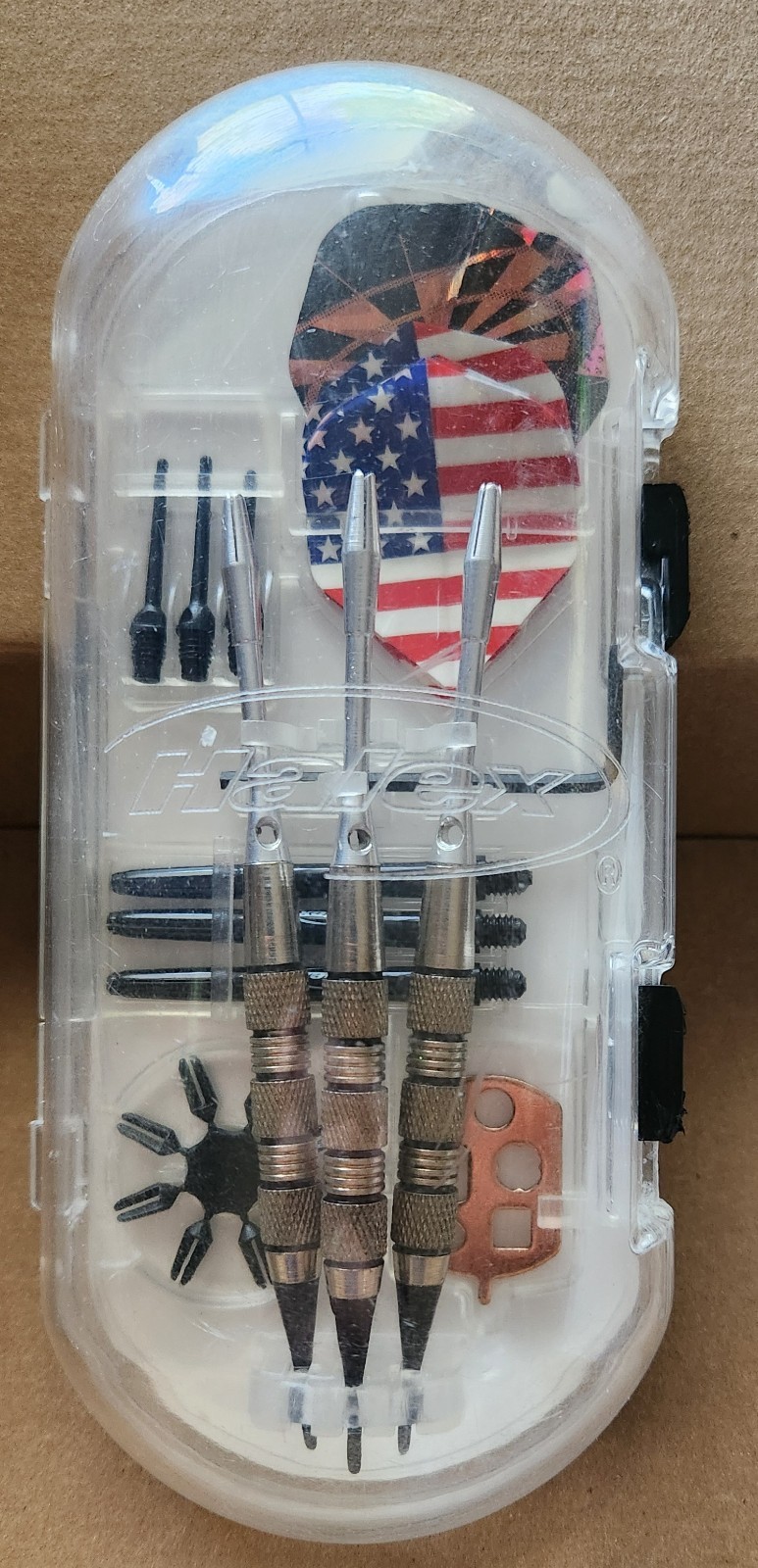 Dart Halex Impact 4.0 Copper Plated Barrels soft tips plastic case, accessories