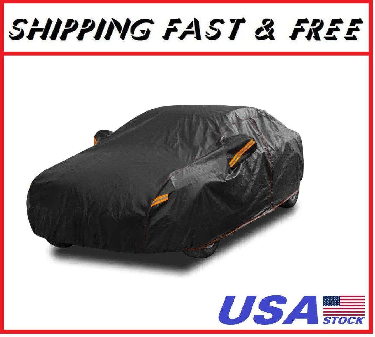6 Layer Heavy Duty Car Cover Waterproof All Weather Protection with Cotton Liner