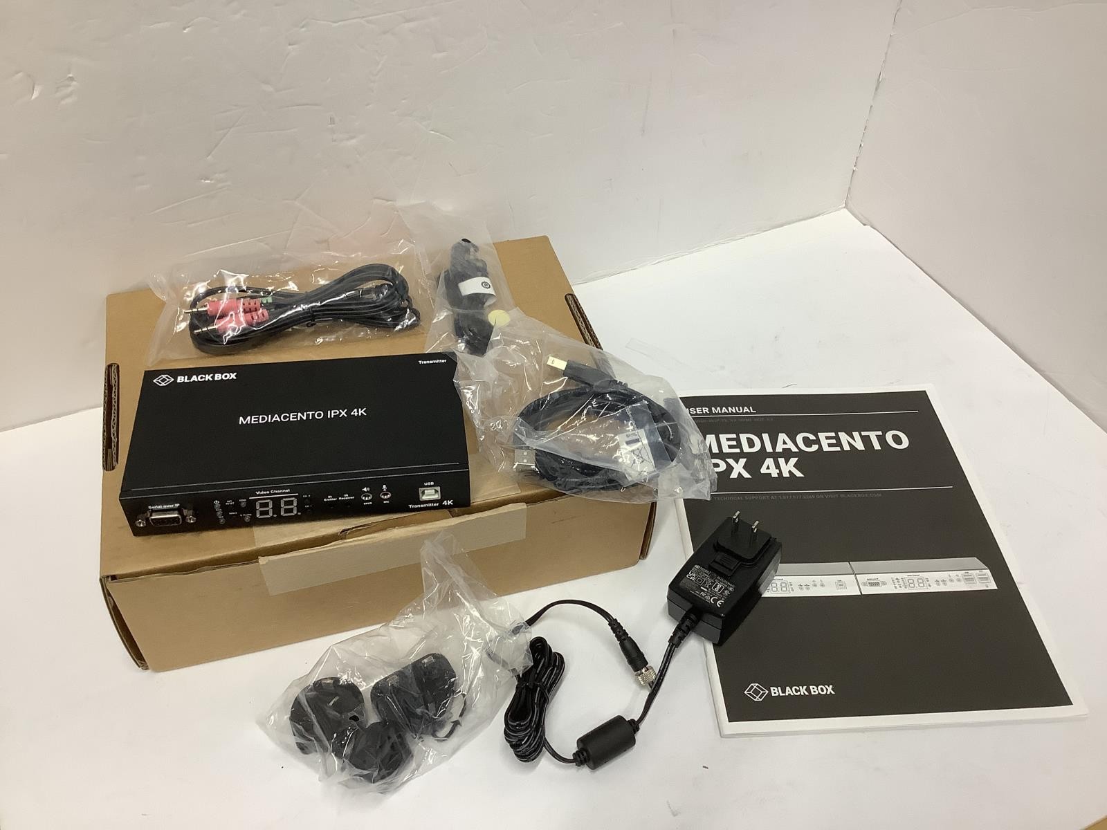 Black Box MediaCento IPX 4K Transmitter /w Power Supply READ VX-HDMI-4KIP-TX
