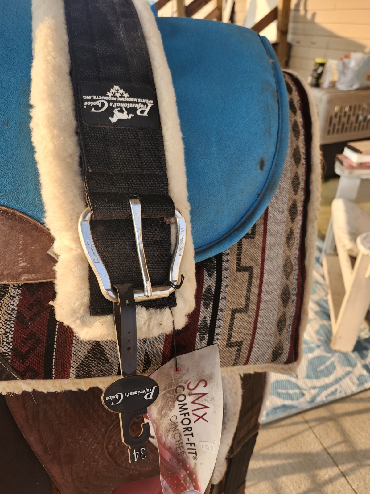 SMX Nwts  84.00 PROFESSIONAL CHOICE Western 34 Wool Fleece Cinch Wcm Blk