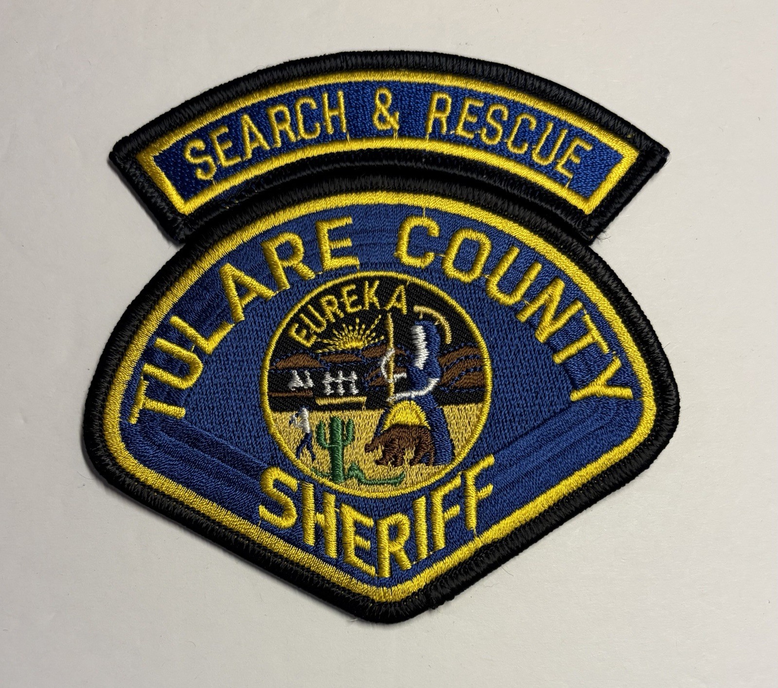 CALIFORNIA CA TULARE COUNTY SHERIFF SEARCH & RESCUE SAR 2 PATCH SET #D32