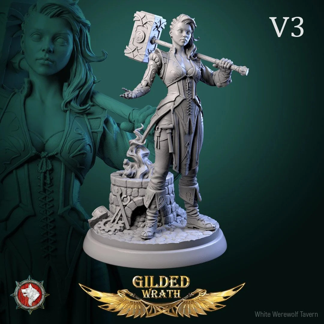 Myra Forgeheart - Resin Tabletop Miniature