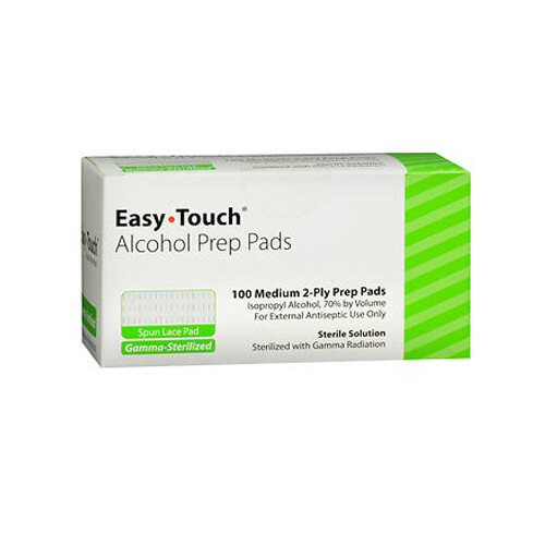 Easy Touch Alcohol Prep Pads 100 Each By Mhc Medical Products