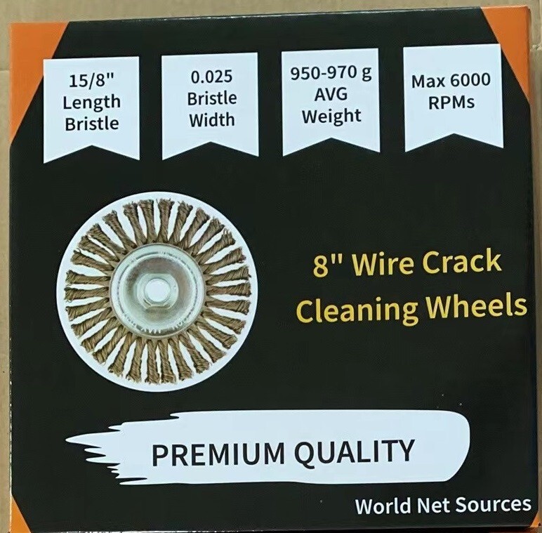 USA Made 8" Wire Crack Cleaning Wheels for Little Wonder Billy Goat HedgeHog