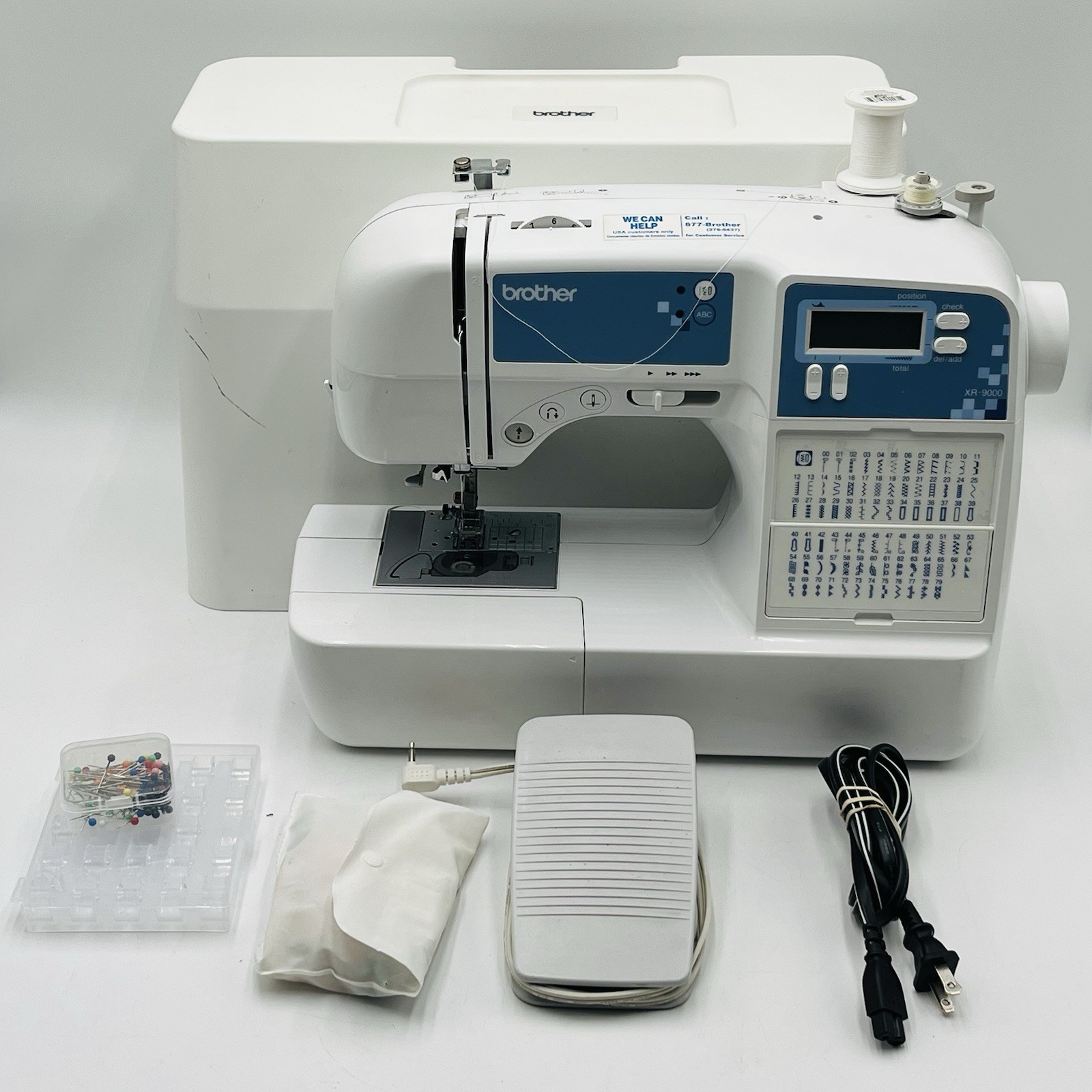 Brother XR9000 Computerized Sewing Machine LCD 80 Stitches With Case & Pedal