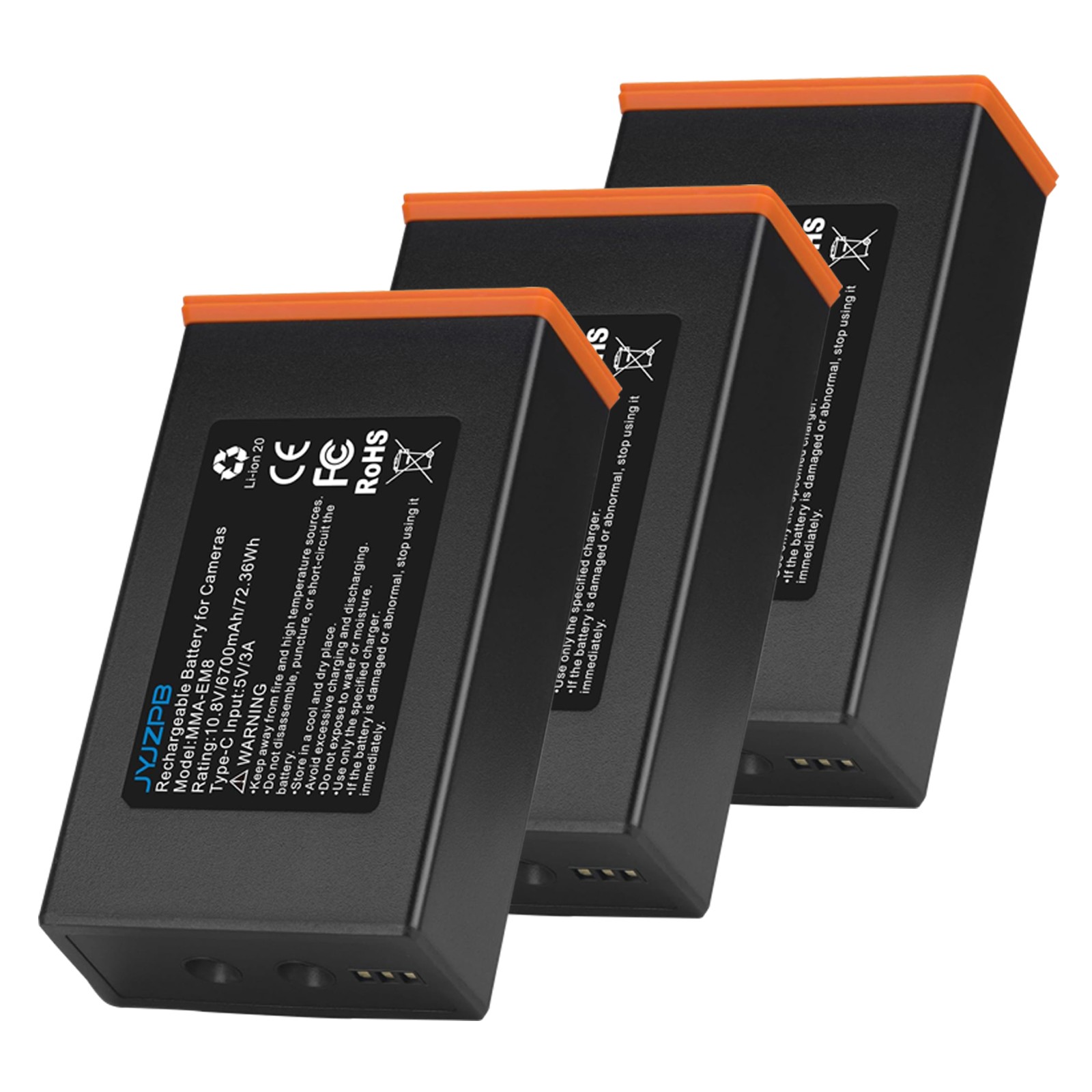 3Pack 6700mAh Battery for Moultrie Cellular Trail Cameras Edge 2/Edge/Edge 2 Pro