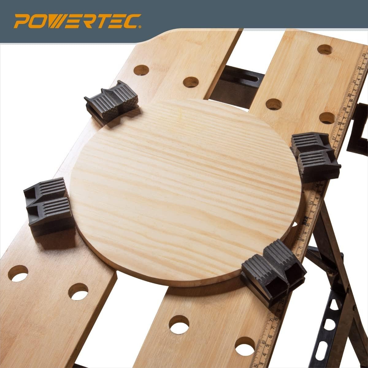Portable Bamboo Workbench with Adjustable Vise: Perfect for Woodworking Projects