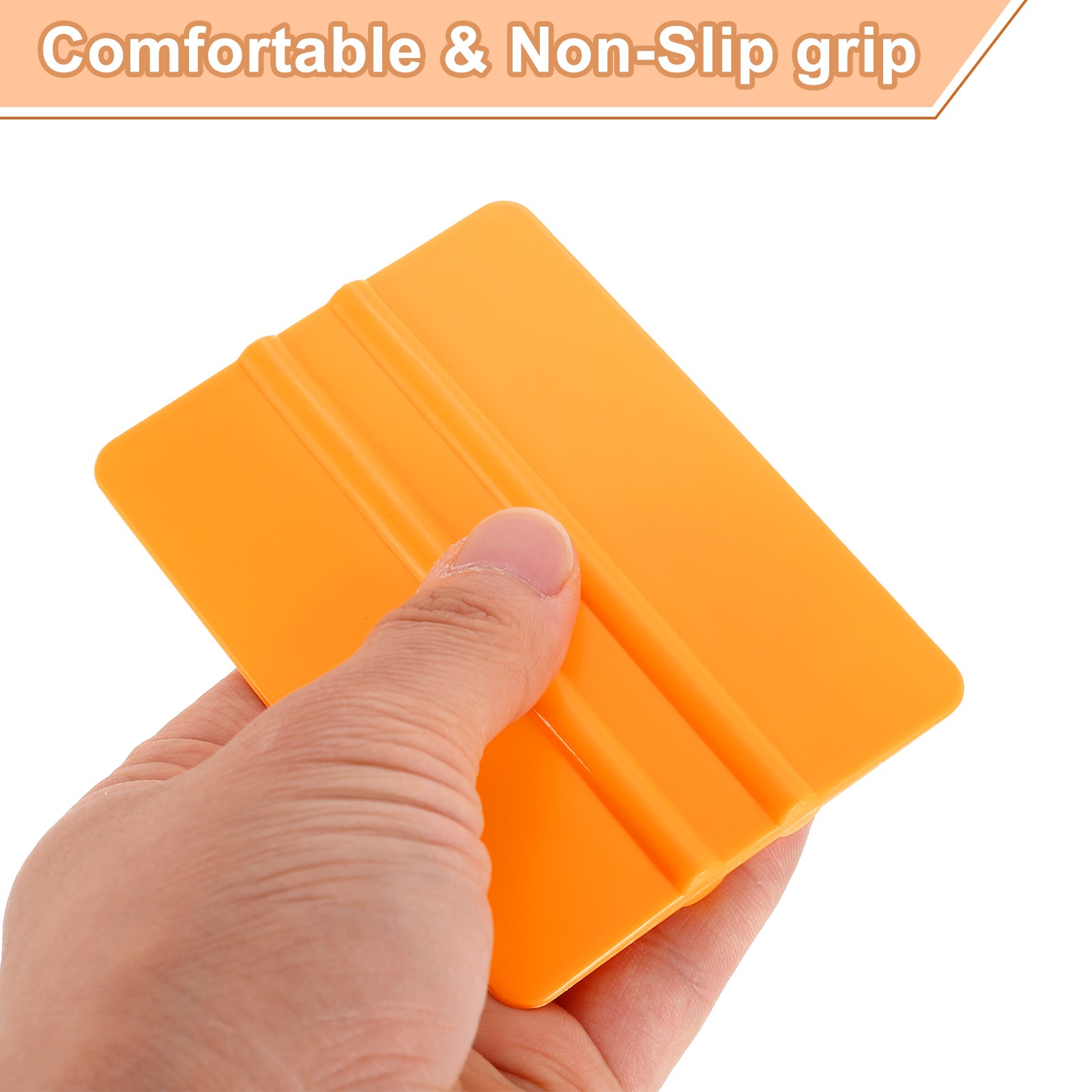 3pcs Vinyl Wrap Squeegee, 4" Decal Squeegee Scraper for Car Wrap, Yellow