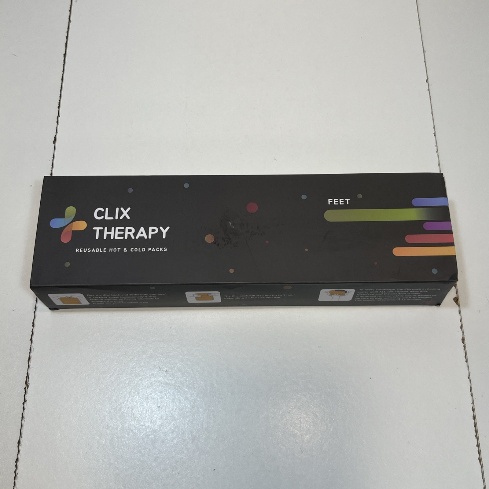 NEW CLIX THERAPY Reusable Hot and Cold Pack Orange Feet Yellow