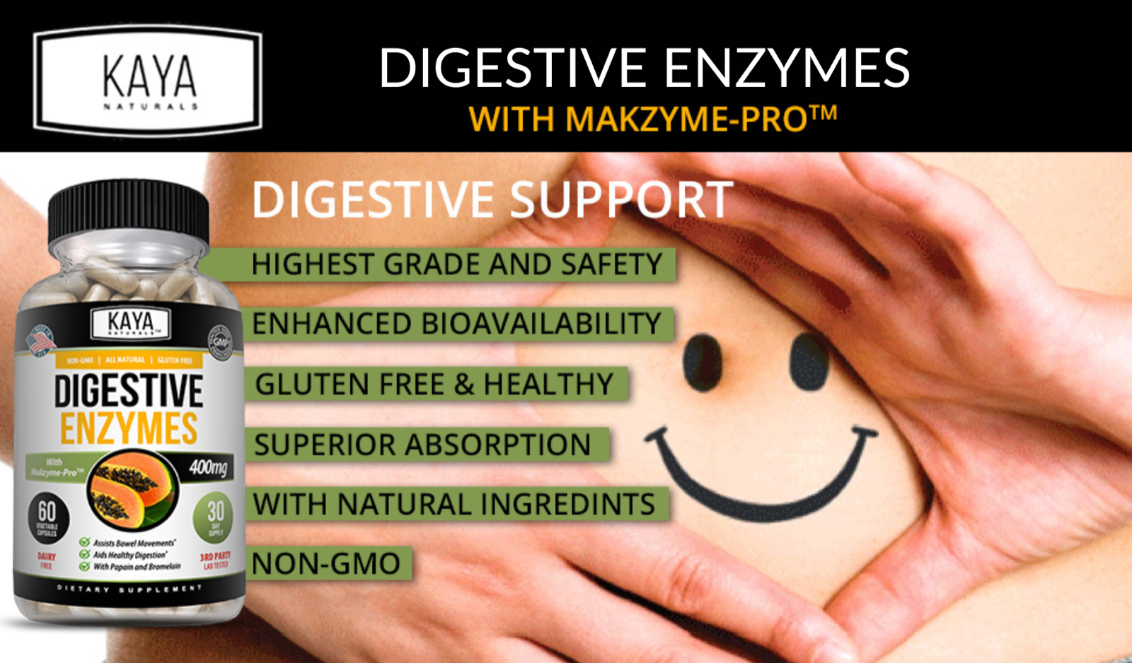 (2 Pack) Digestive Enzymes w/ Prebiotic & Probiotics, Gas, Constipation & Bloat