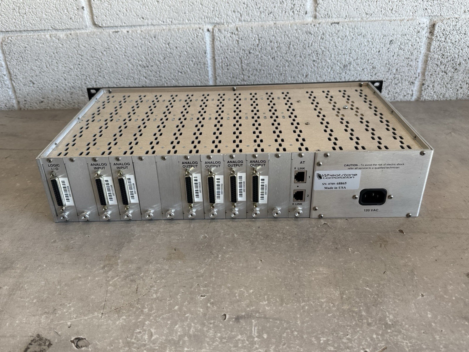 Wheatstone E Series Satellite Cage with Analog Input + Logic I/O Cards