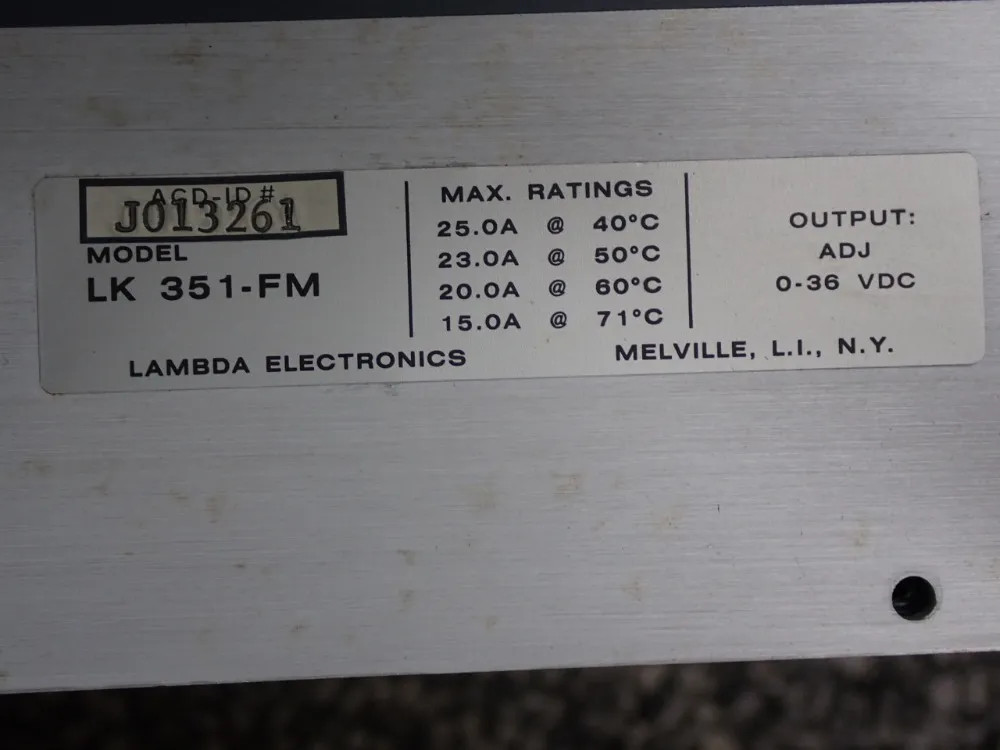 LAMBDA LK-351-FM POWER SUPPLY 12251270224