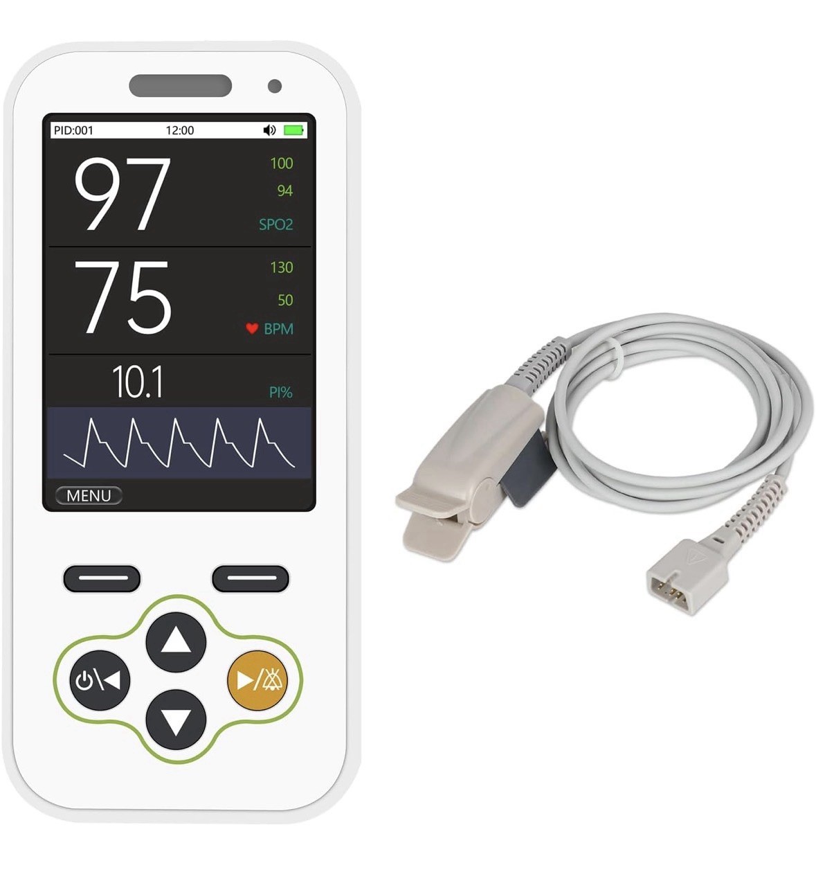 Portable Pulse Oximeter with Finger Sensor Blood Oxygen Monitor