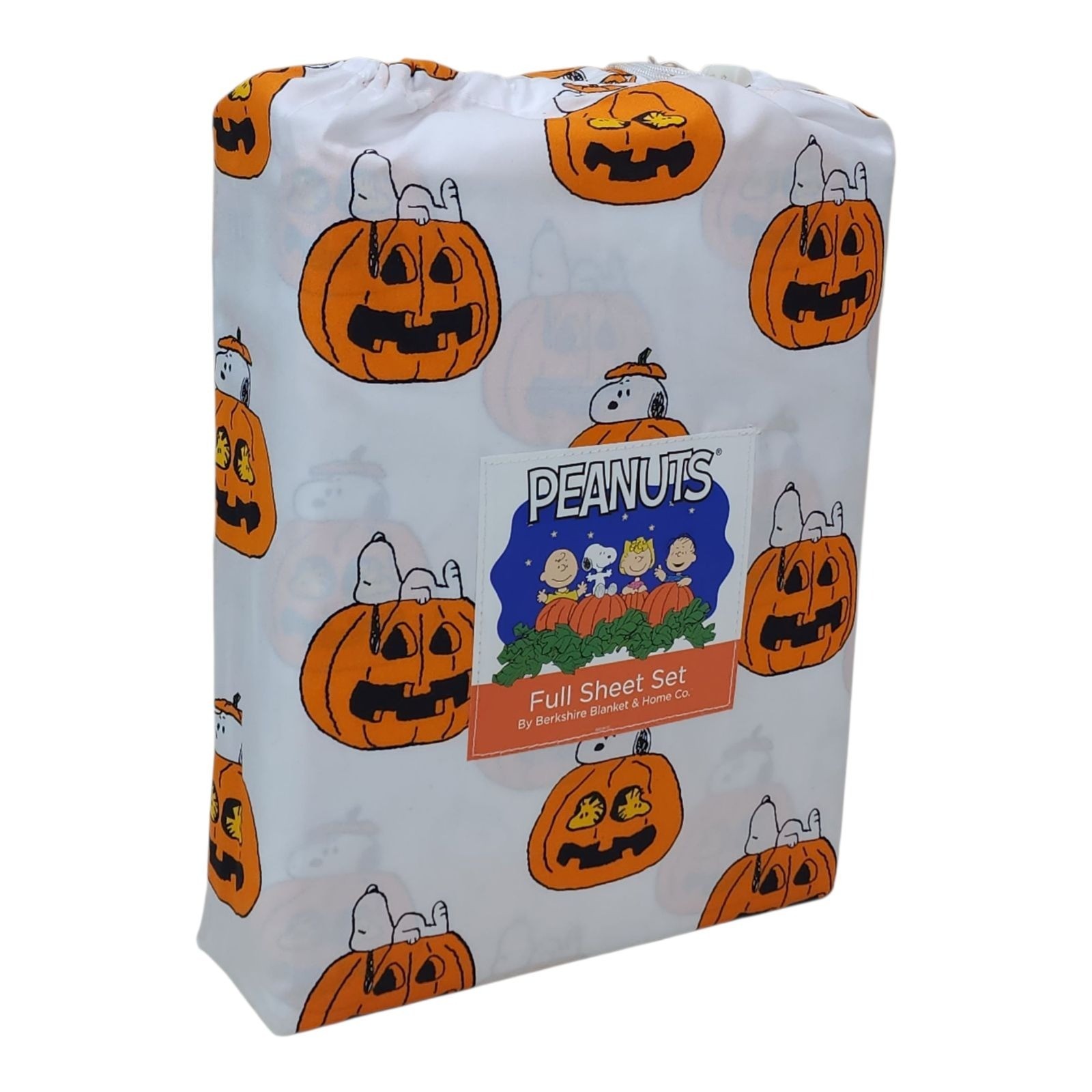 Peanuts Full Sheet Set With Snoopy Pumpkins Halloween Design Fall