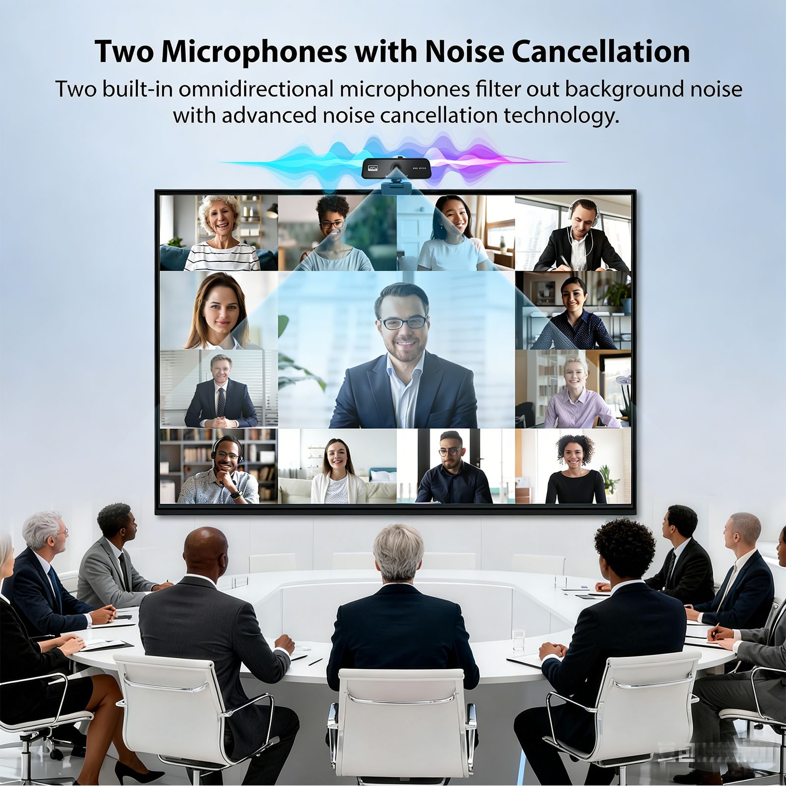 4K Webcam with Microphone for PC USB Web Camera Auto Focus,Noise Cancell,Plug &