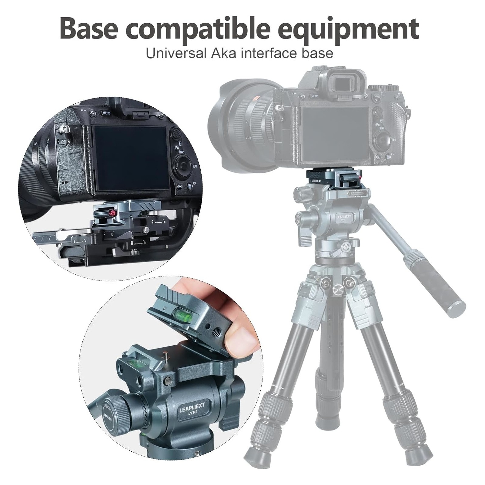 Camera Quick Release Plate w/ Double Secure Safety Lock Arca QR Clamp Leveler