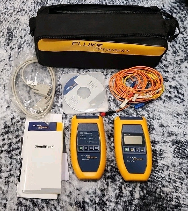Fluke Networks SimpliFiber 850/1300nm MM Fiber Test Kit Tested