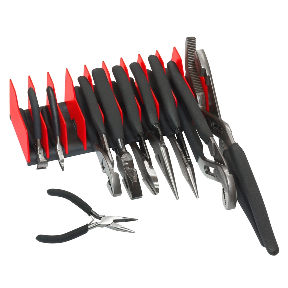 Ernst 5502 Plier Pro 10-Tool Organizer Rack Orange Box Insert with Grip