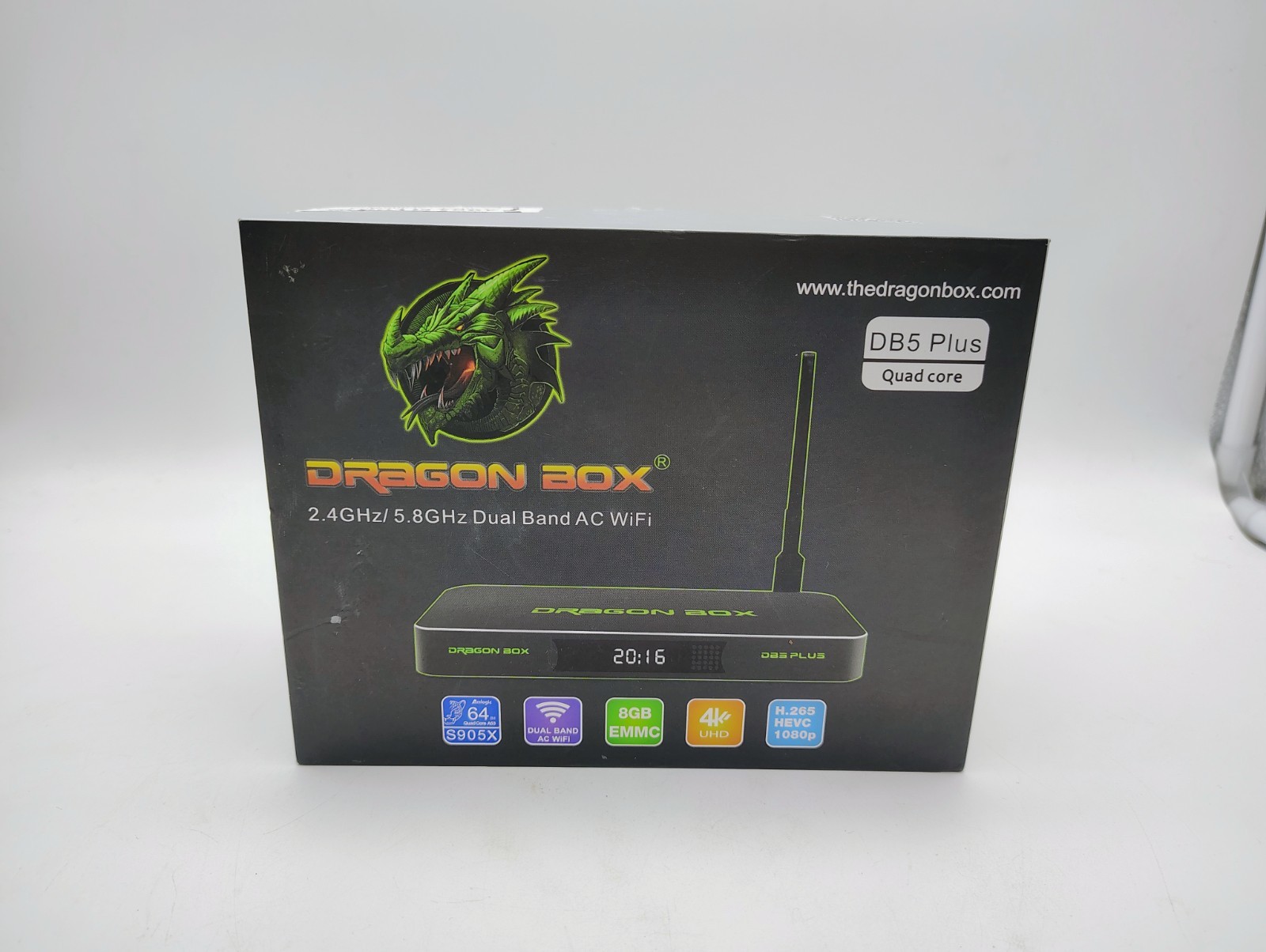 Dragon Box Tv DB5 Streaming Device Quad Core Dual Wi-Fi Smart Media No Remote