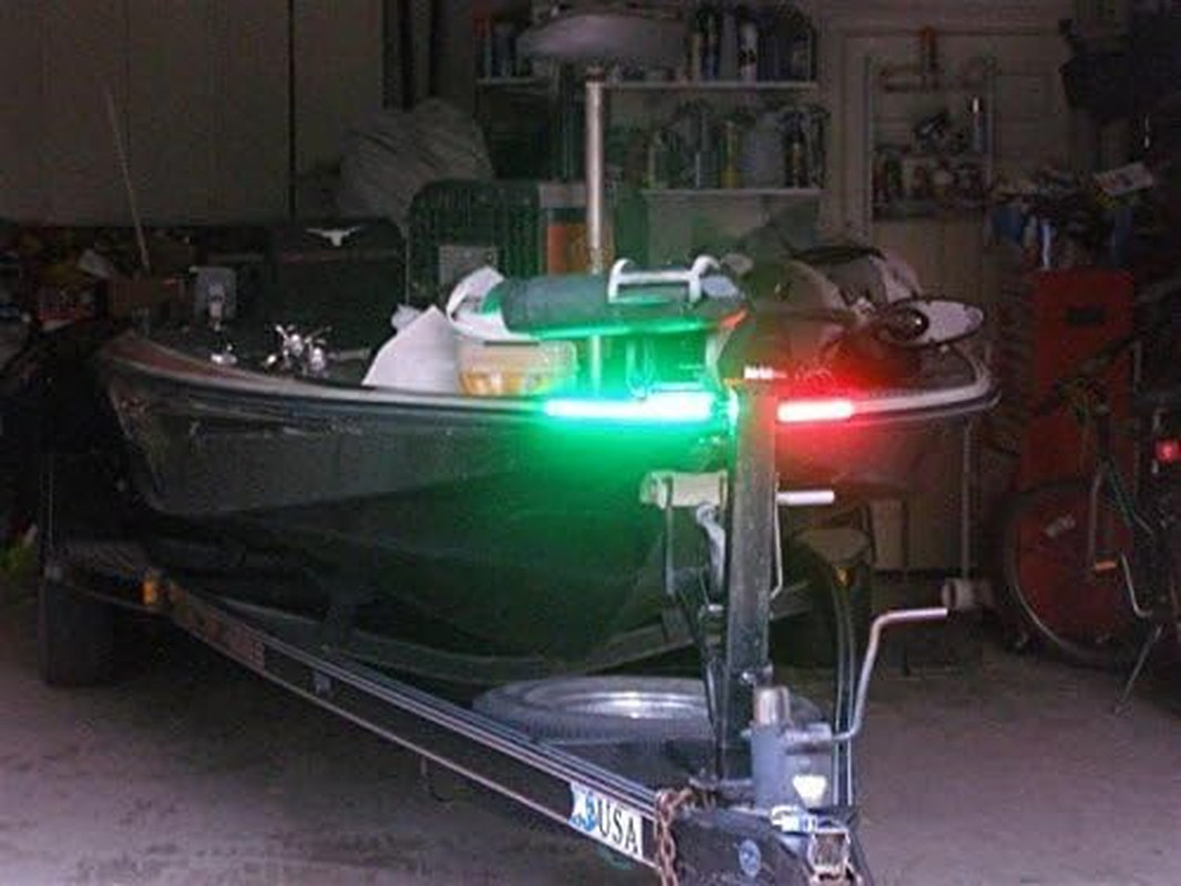 LED Red & Green Navigation Boat Bow Light Strips Kit Rub Rail Waterproof for Bas