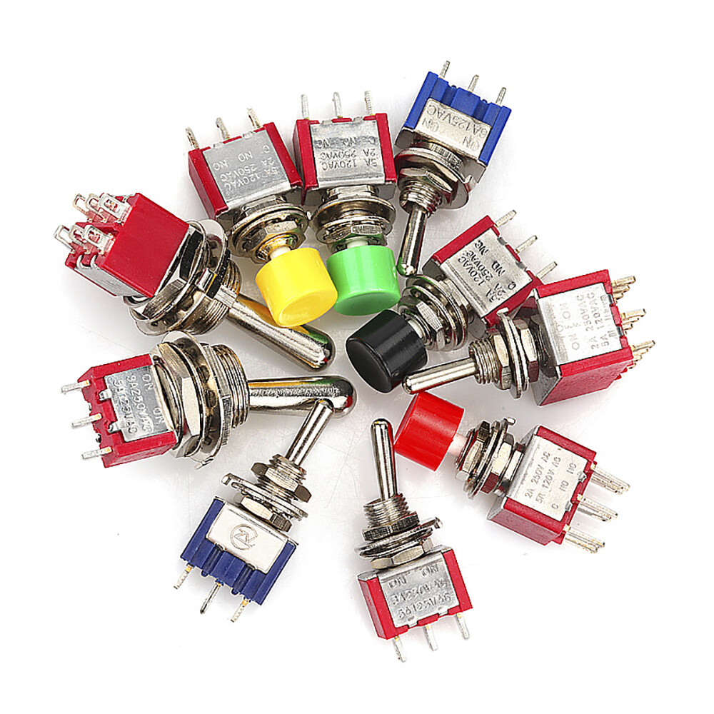 3/6/9/12 Pin PS/MTS-102/103/202/203 ON-On/On-Off-On Latching Toggle Switch SPDT