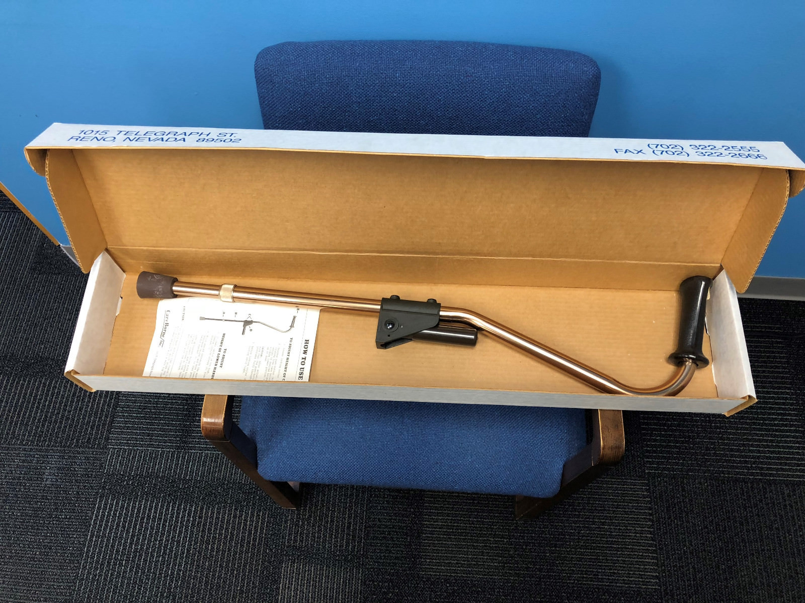 New Bronze Walking Cane • CareBorne Easy-Up Adjustable Ergonomic Handle