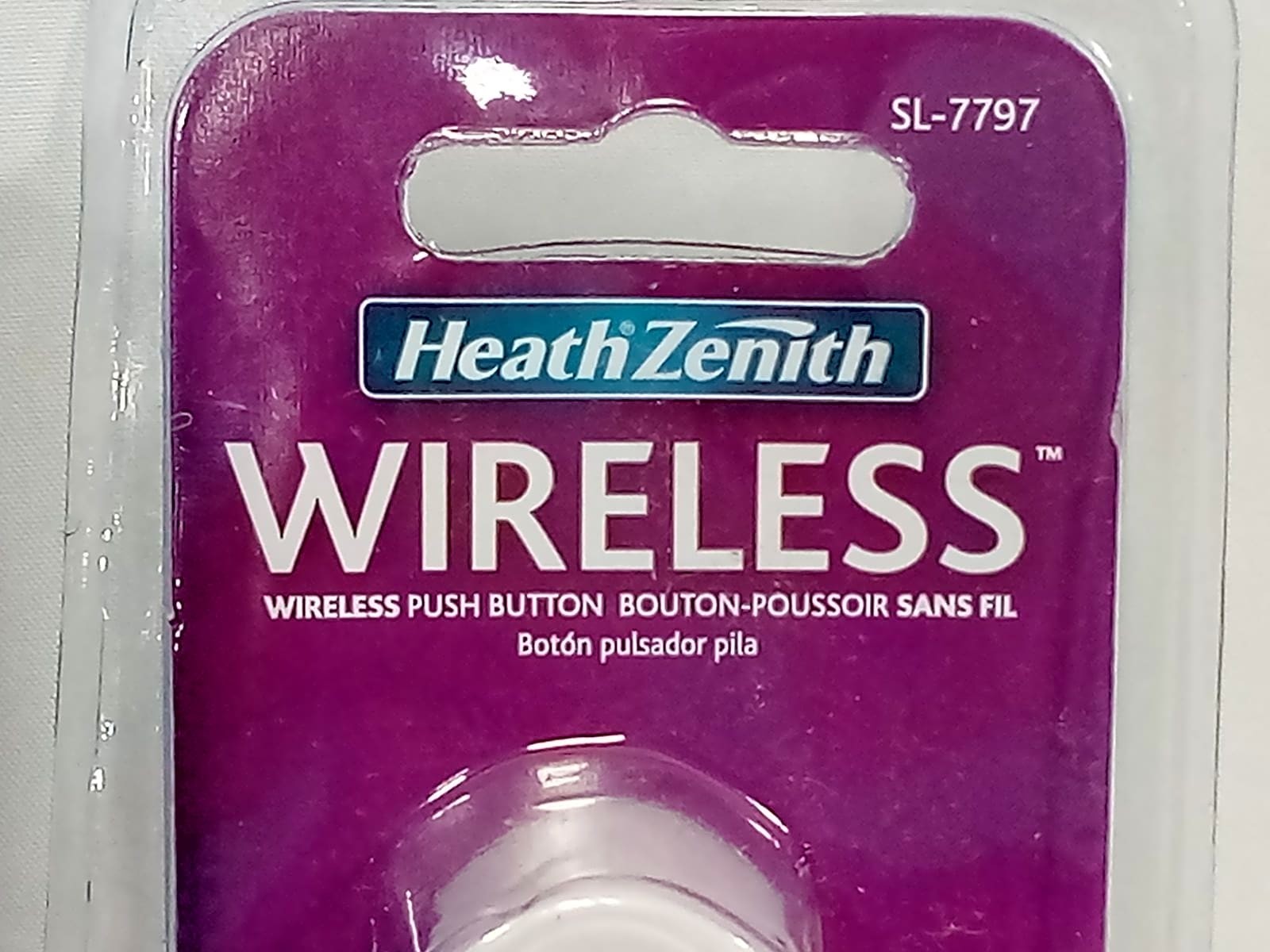 Heath Zenith SL-7797-02 Wireless Door Push Button, White