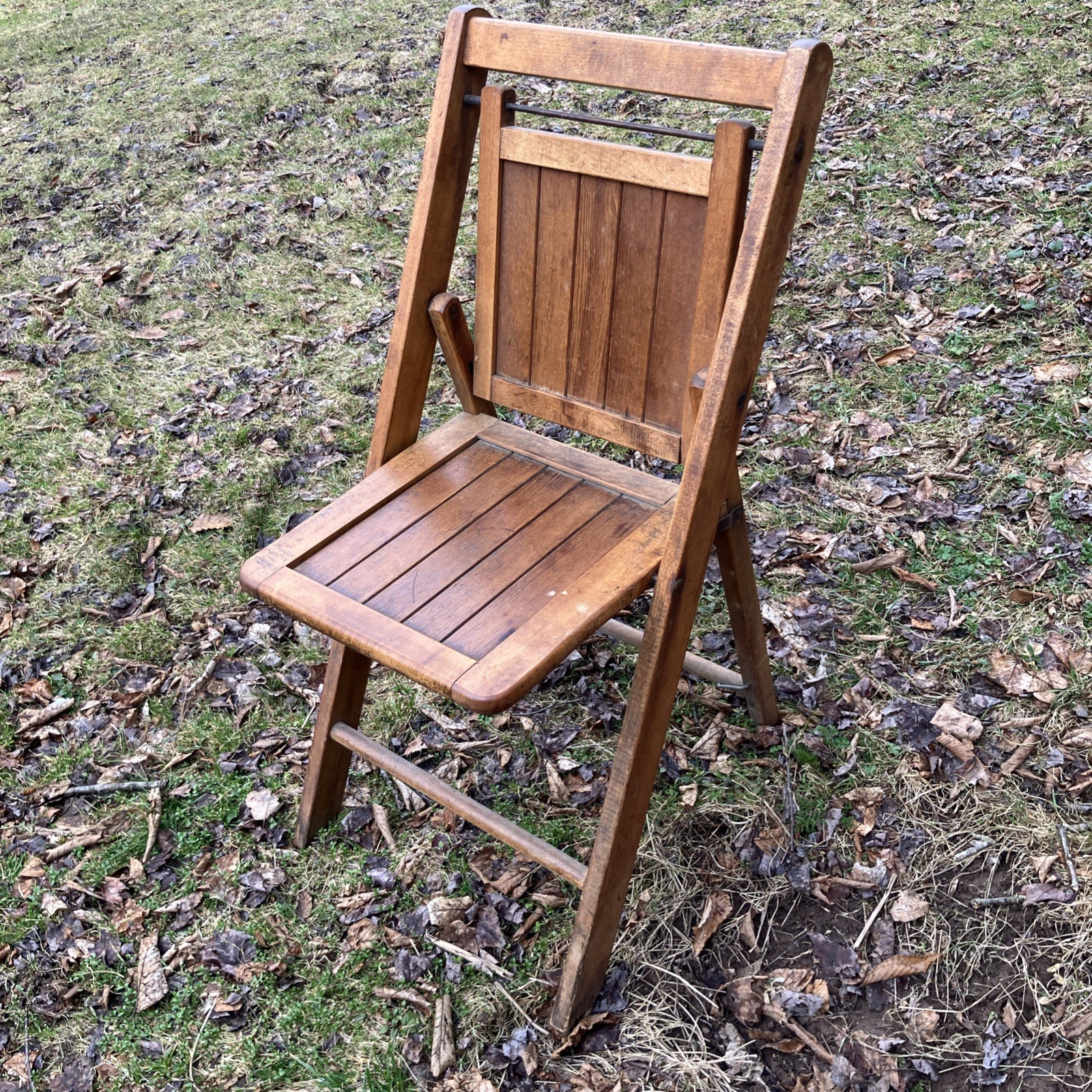Vintage Antique Wooden Folding Chair