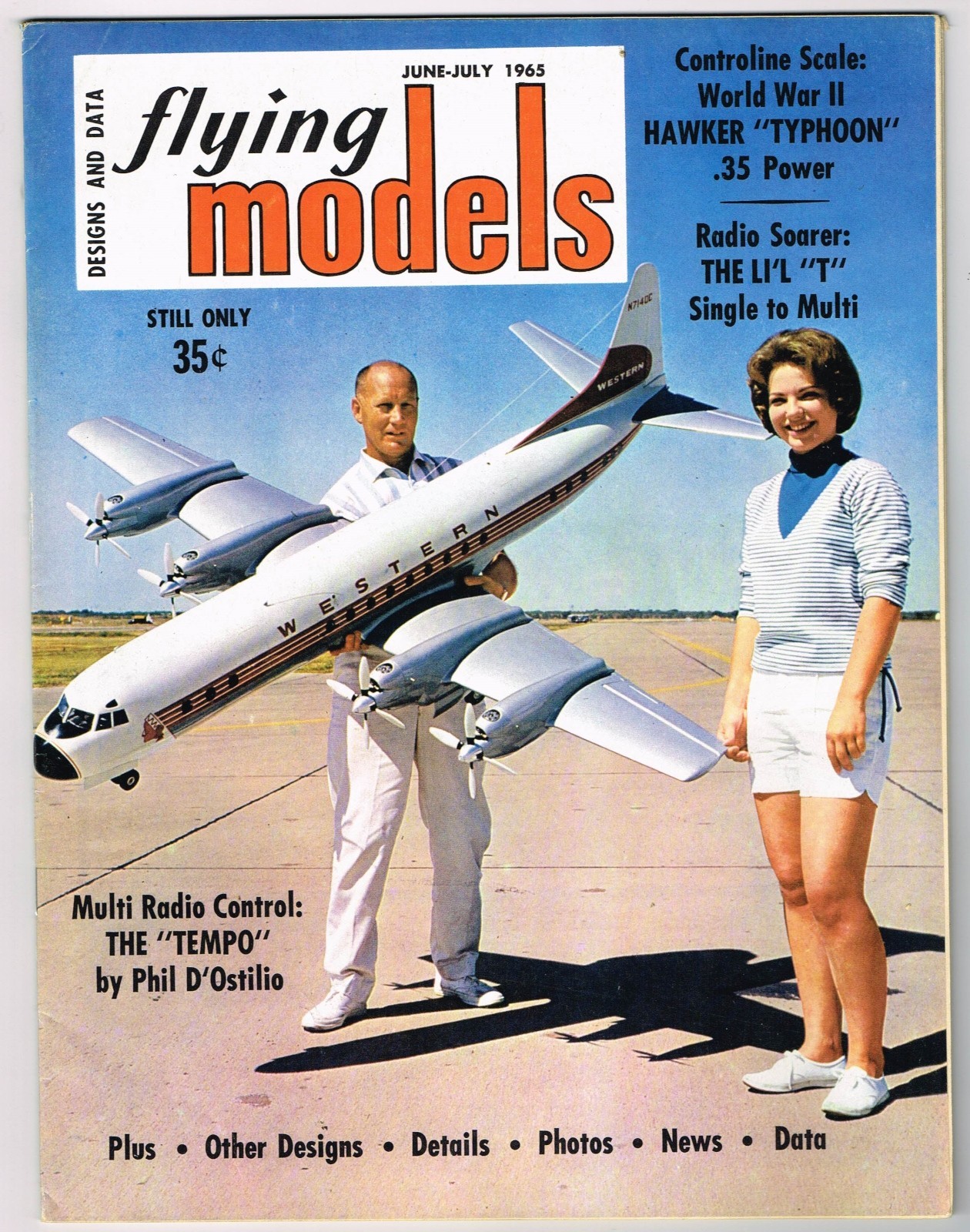 FLYING MODELS Magazine June July  1965 Hawker Typhon C/L Scale