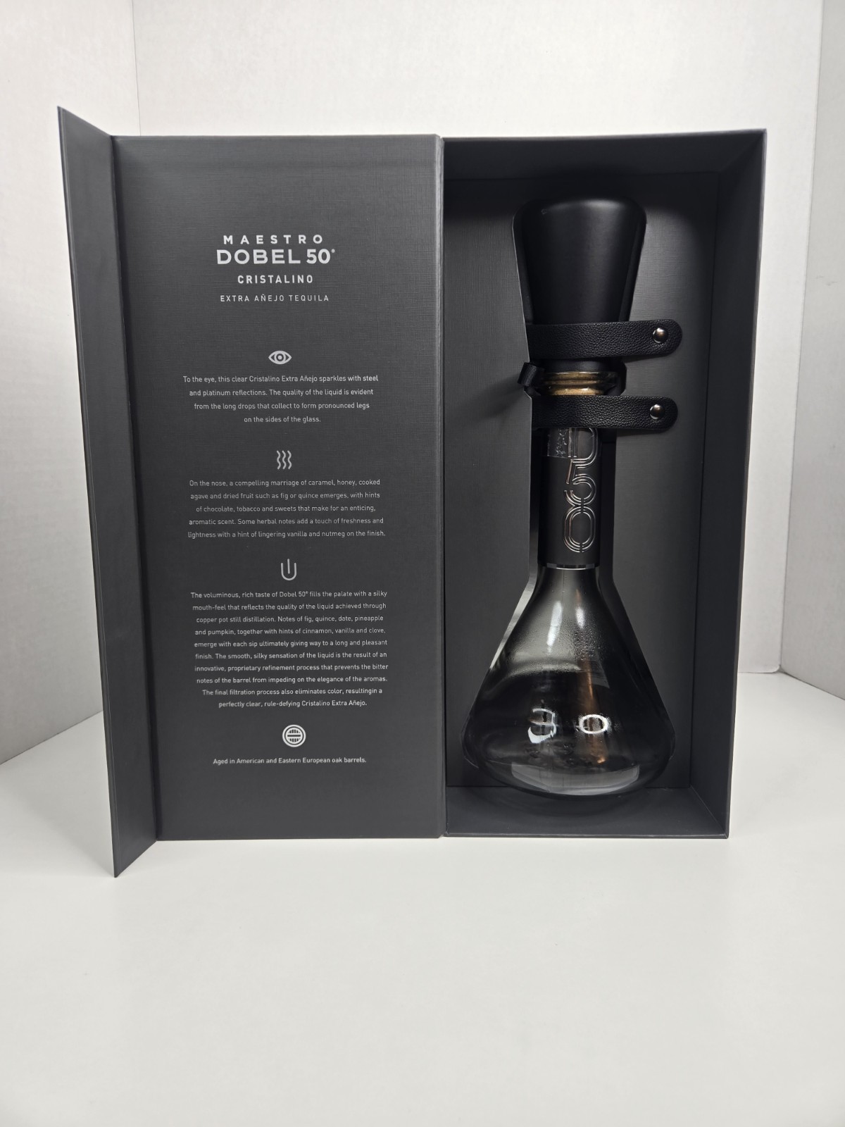 Maestro Dobel 50 Extra Anejo Cristalino 750ml Numbered Bottle Box Set - Empty