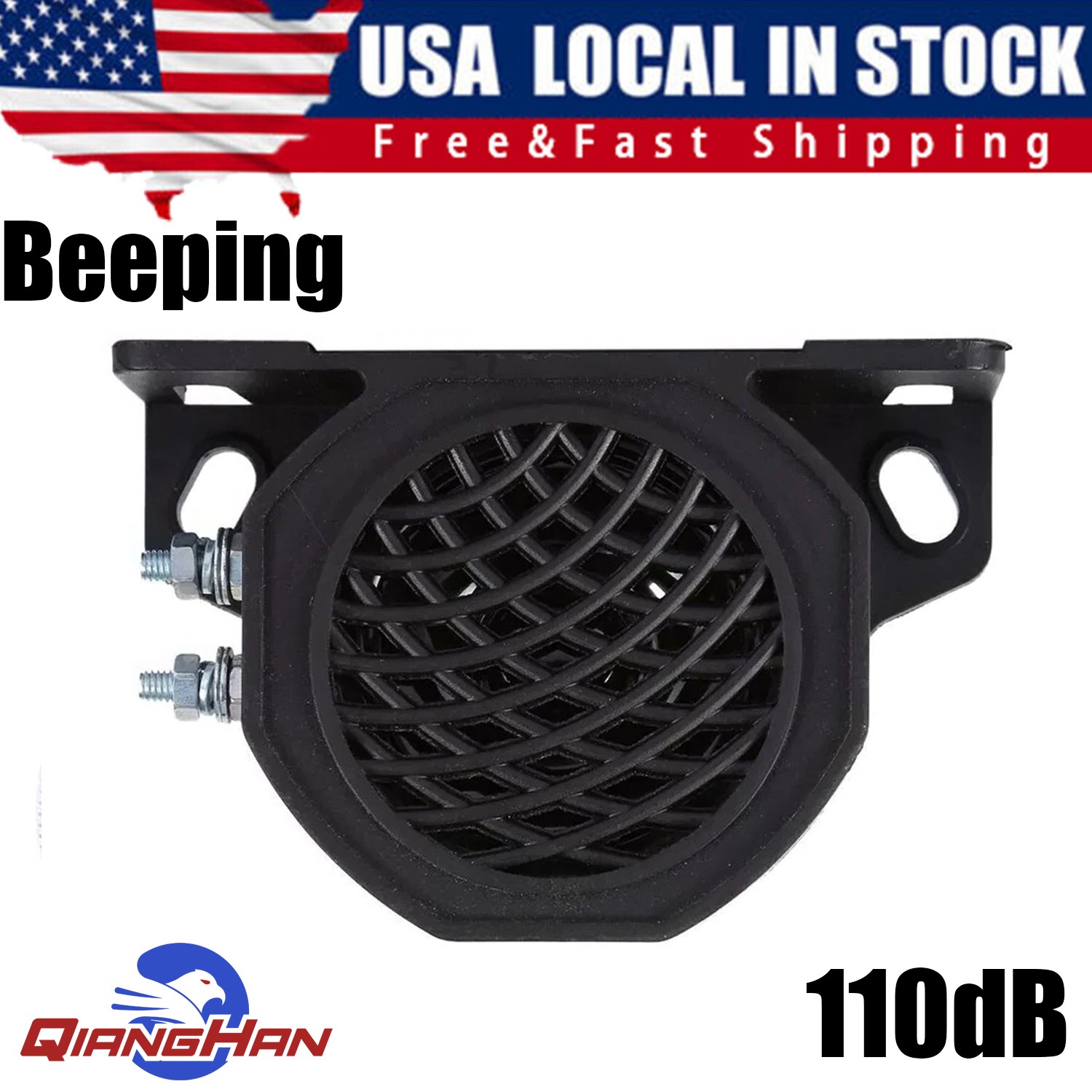 Car Truck 110dB Back Up Warning Alarm Reverse Siren Buzzer Horn Beeper Universal