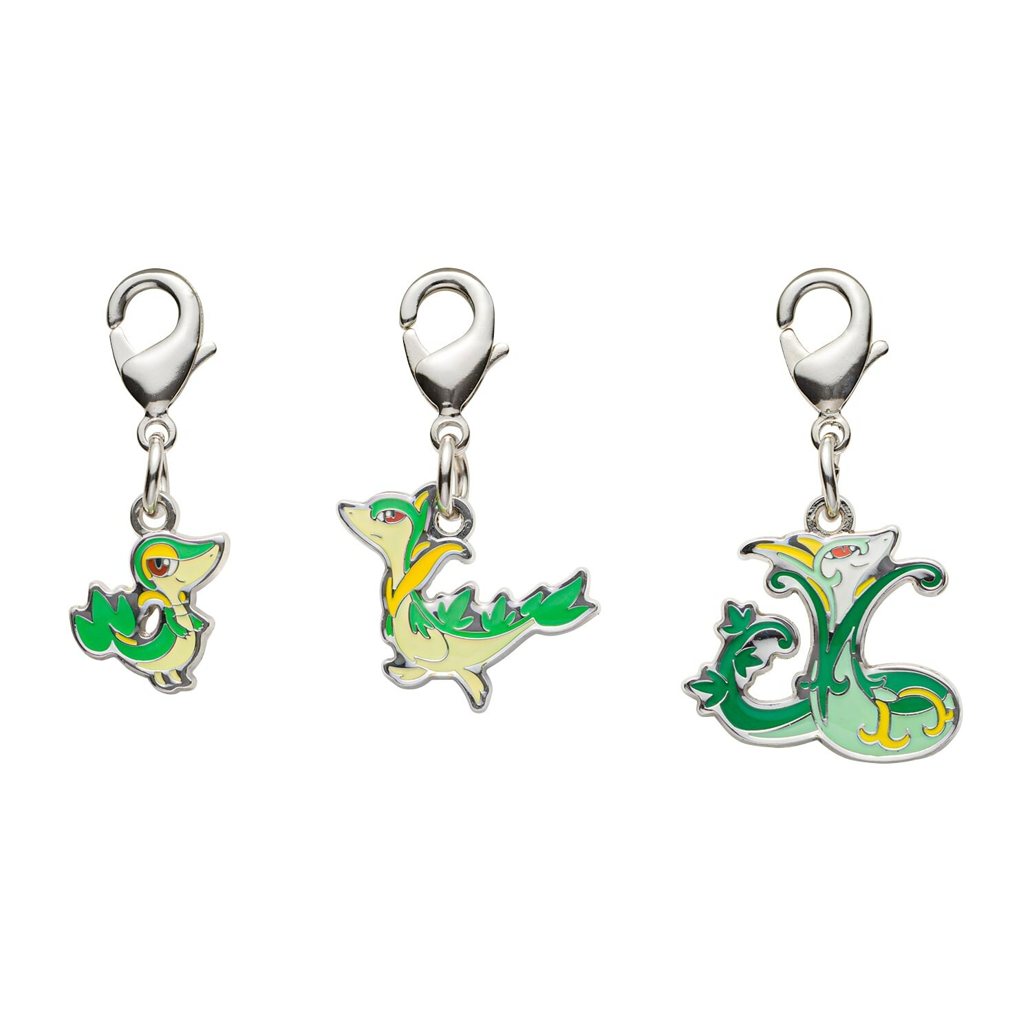 Pokemon Center National Zukan Metal Charm 495 496 497 Snivy Servine Serperior
