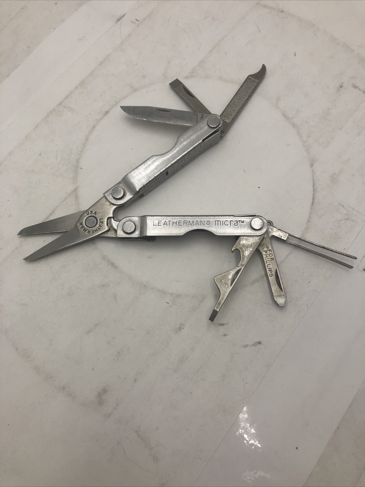 Leatherman Micra 10 in 1 Multitool Stainless Steel - parts/repair/mods