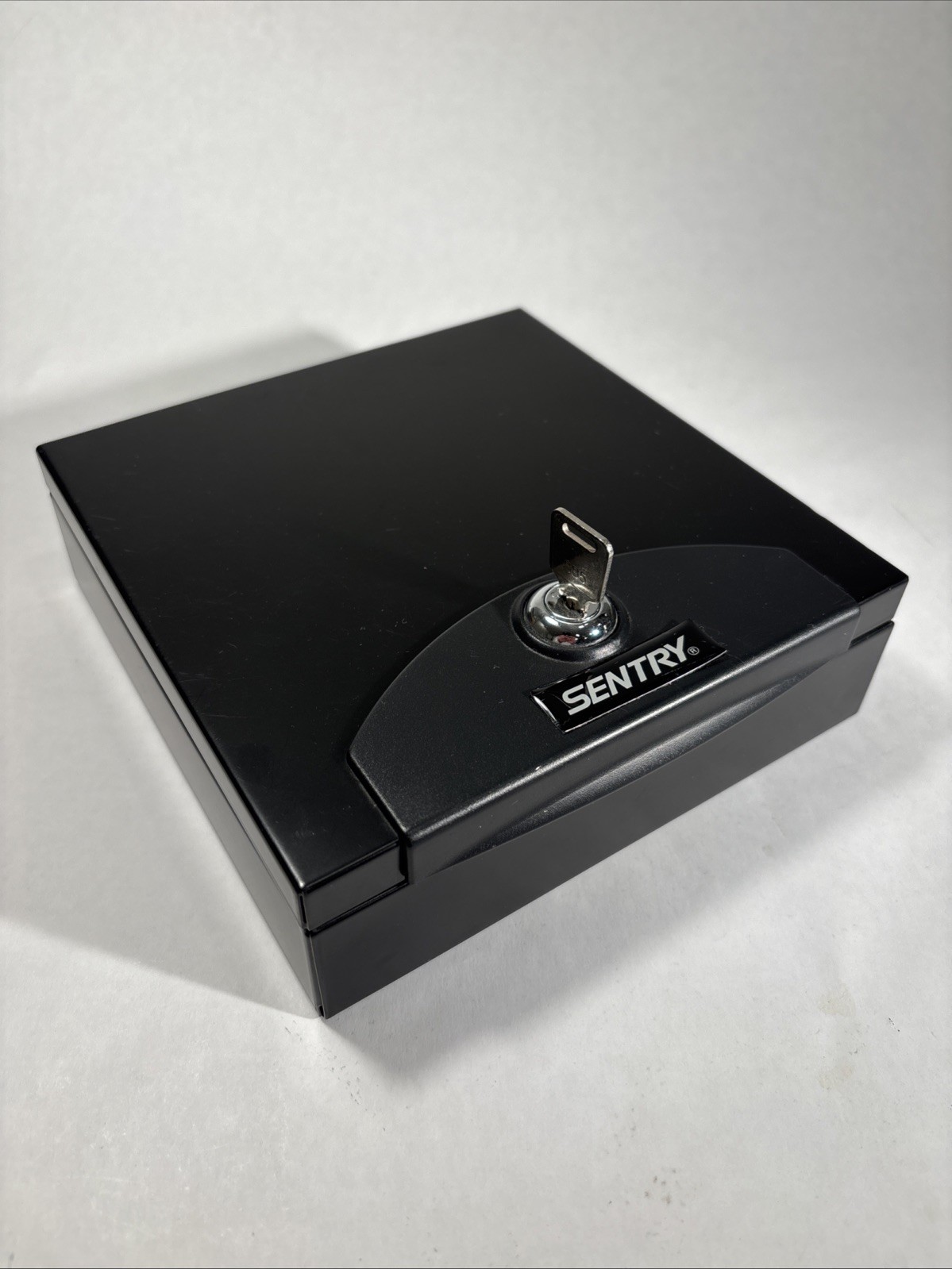 Sentry Keyed 6 1/2 in X 6 1/2 in Metal Lock Box with Plastic Coin Tray