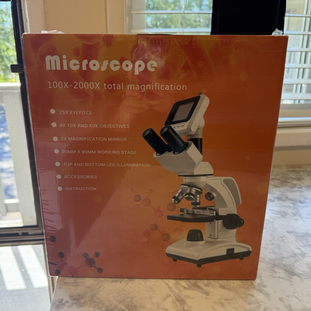 Binocular Compound Upright Microscope for Biological Lab 100X-2000X