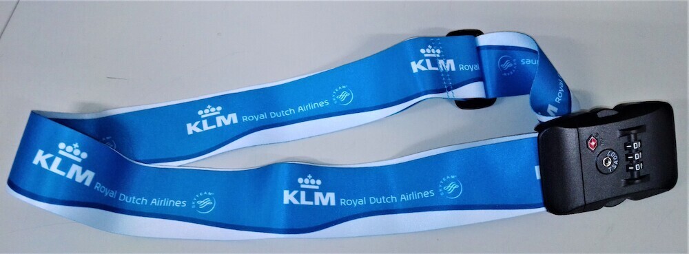 New! LUG-KLM Luggage strap with TSA lock "KLM Royal Dutch Airlines", by Strap