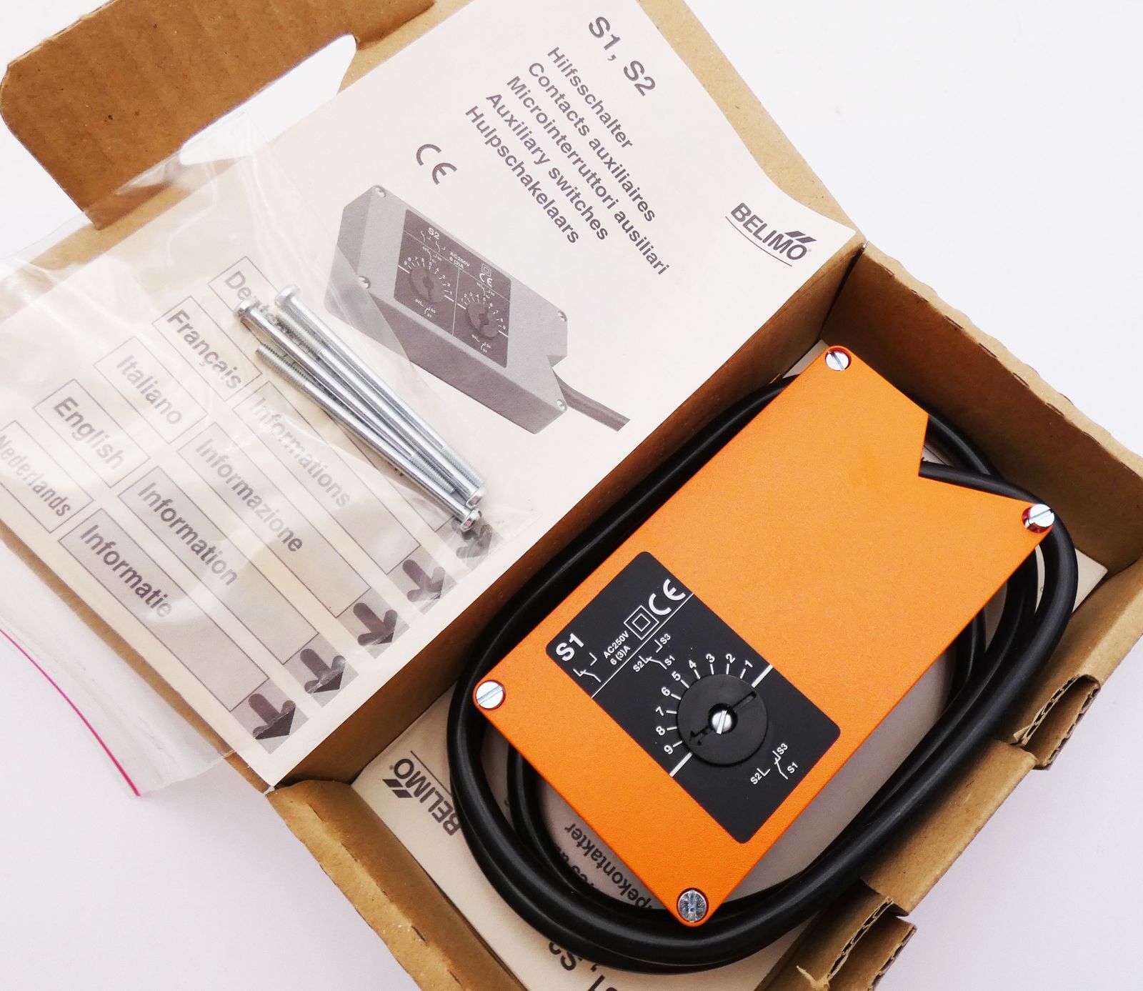 Belimo S1 AC250V 6(3)A Auxiliary Switch -Unused/Original Packaging-