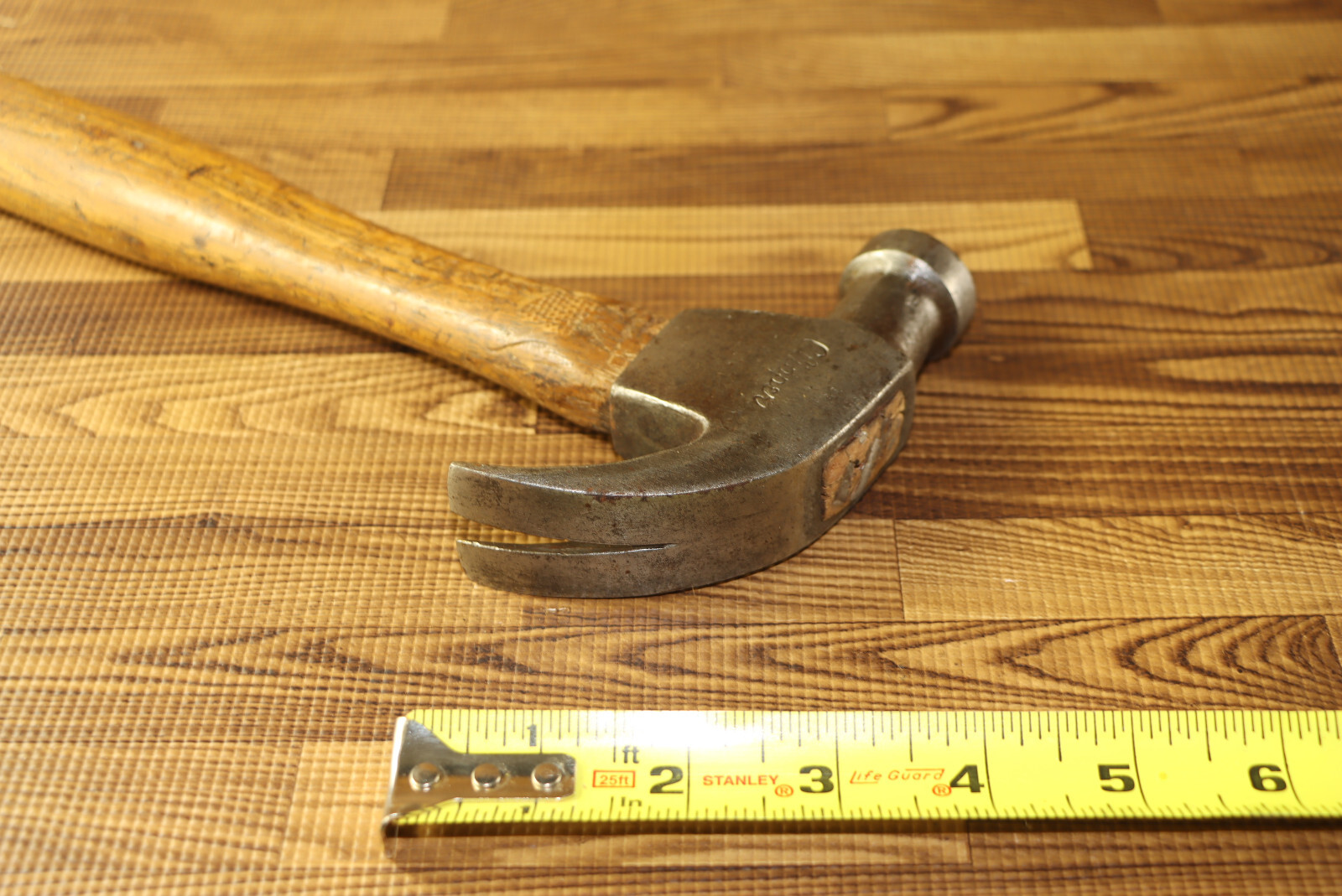Vintage CLIPPER Claw Bell Hammer Wood Handle