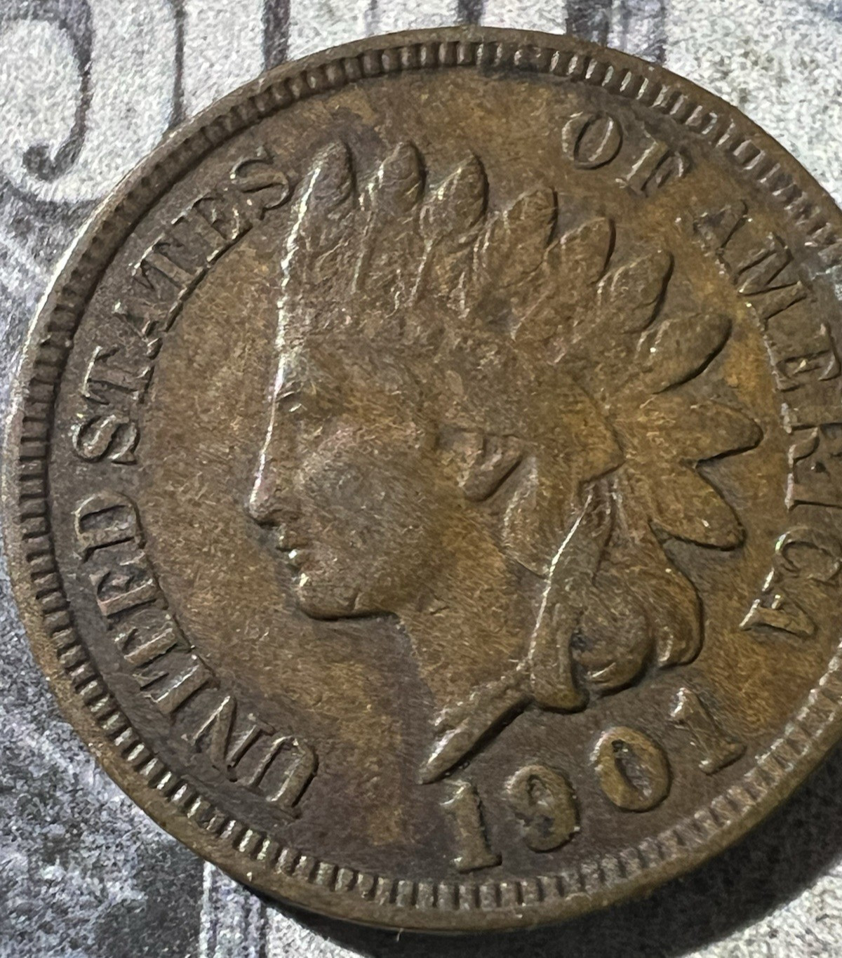1901 Indian Head Cent Penny - Note "LIBERTY" in Pics - Higher Grade