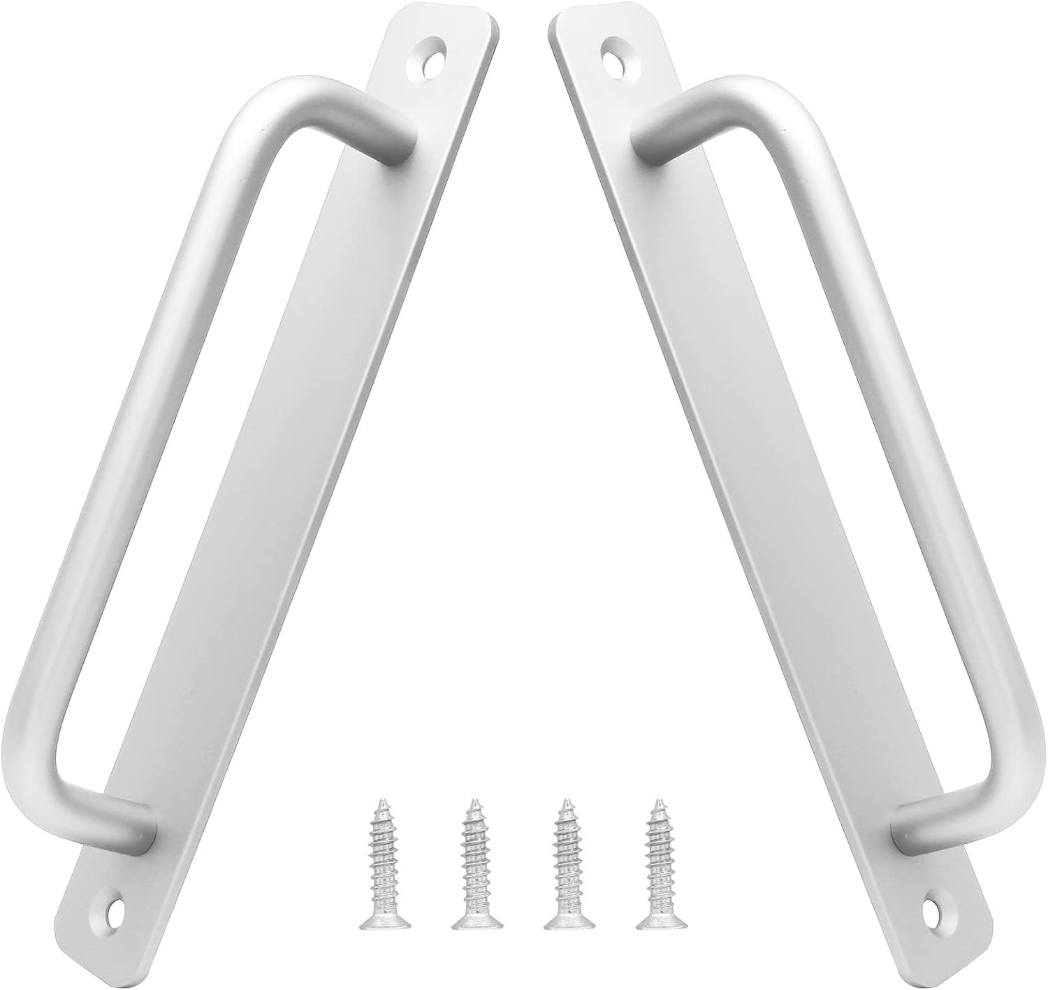 Stylish Sliding Barn Door Handle Set - 7.1 Inch Silver Pulls for Versatile Use