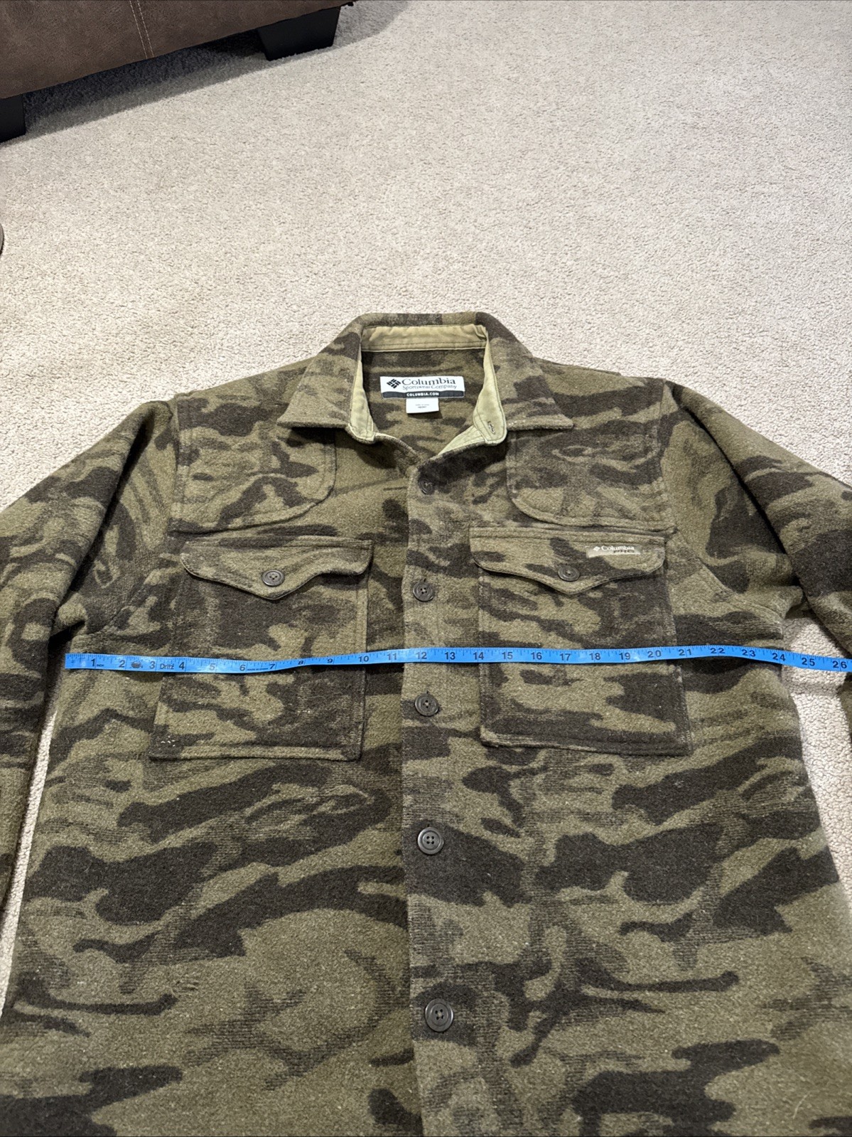 Columbia Gallatin Range Wool Blend Jacket Outfitter Camo Large