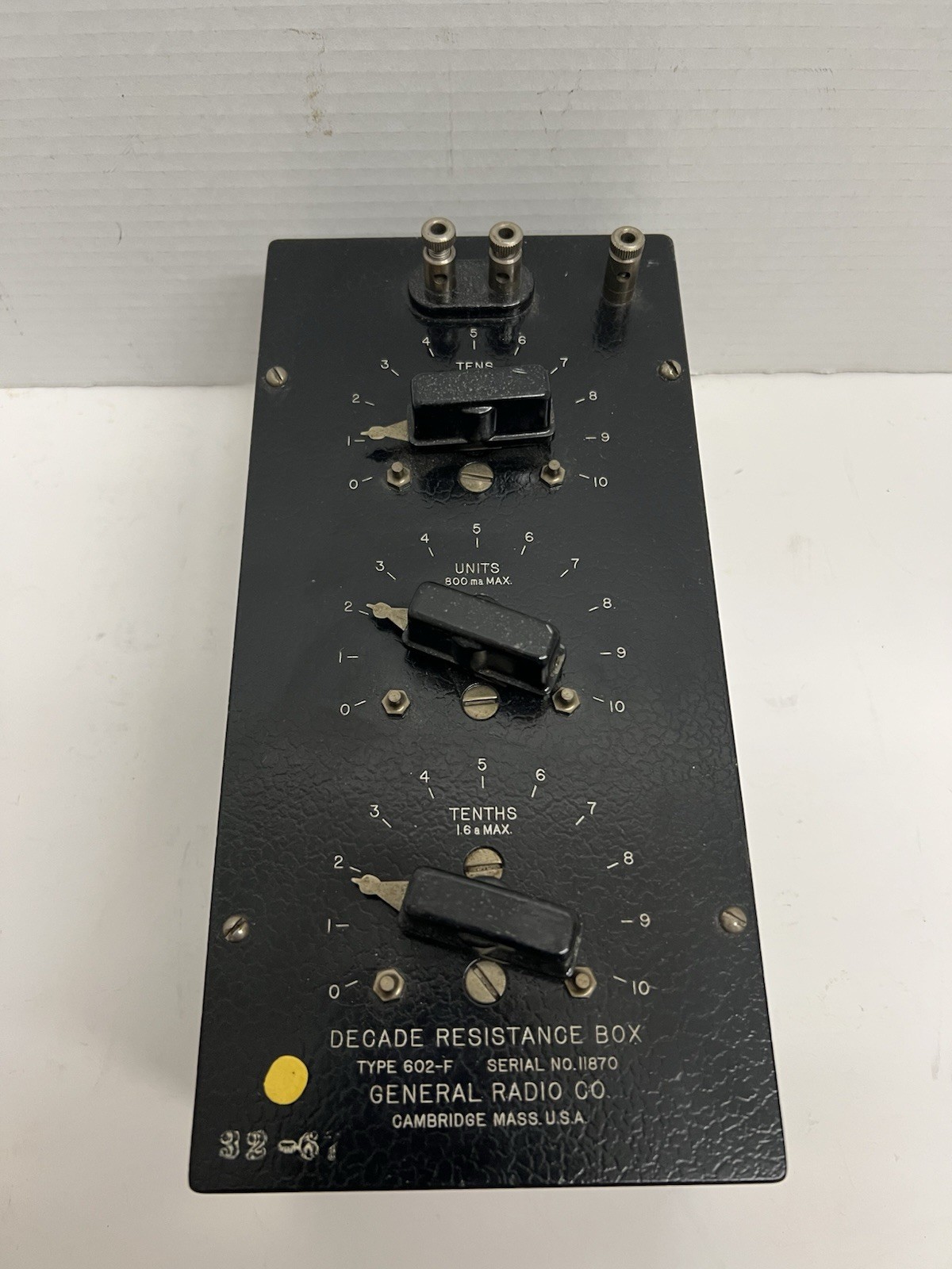 1932 General Radio Decade Resistance Box Type 602-F