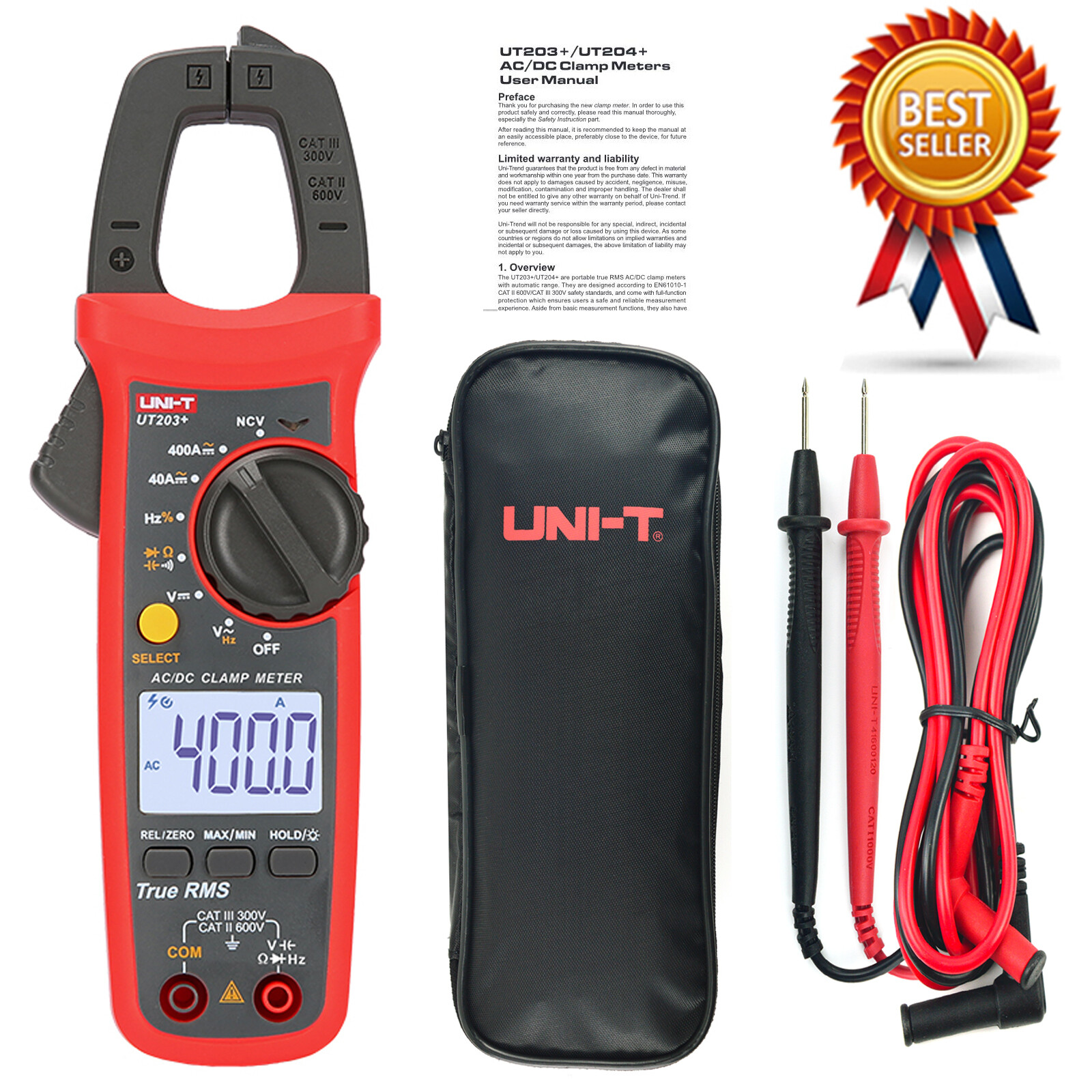 UNI-T UT203+ Digital Handheld Terminal Multimeter Tester Meter DMM CE AC DC Volt