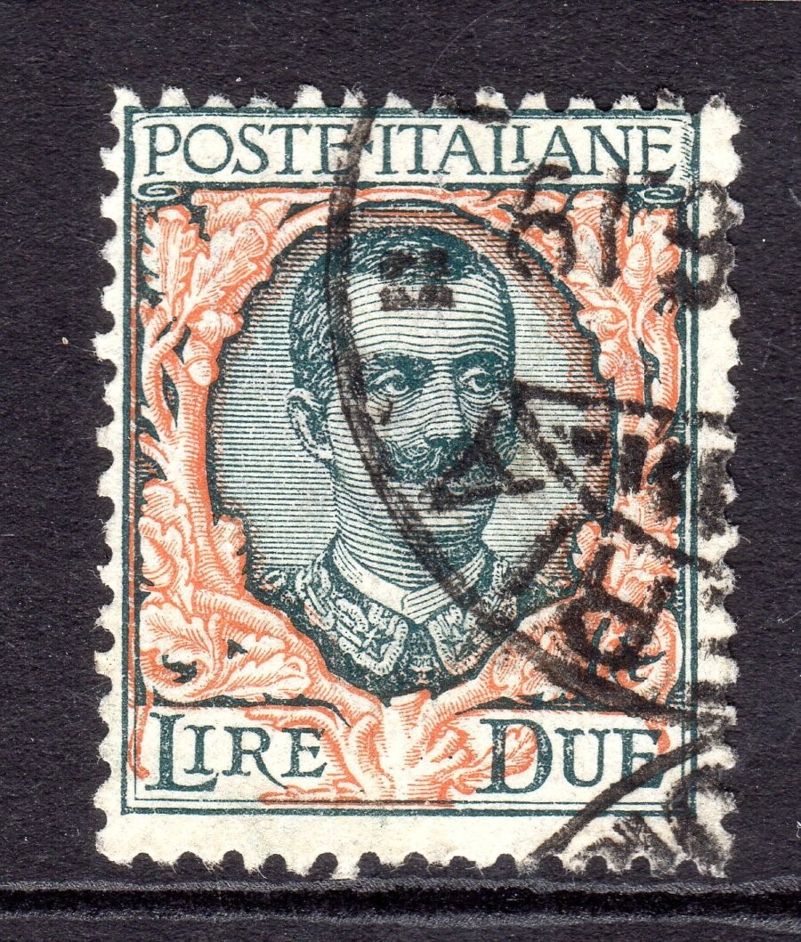 Italy Scott #  89 F/VF Used 1901-26 2 Lira King Victor Emmanuel III #2