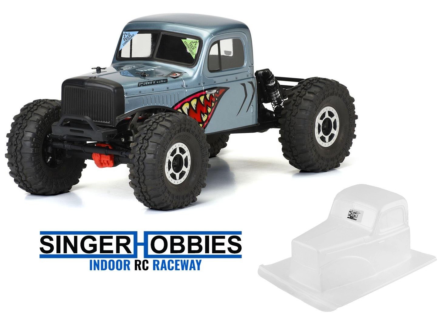 PRO LINE 360600 Comp Wagon High Performance Rock Crawler Body Clear 12.3" "CAB"